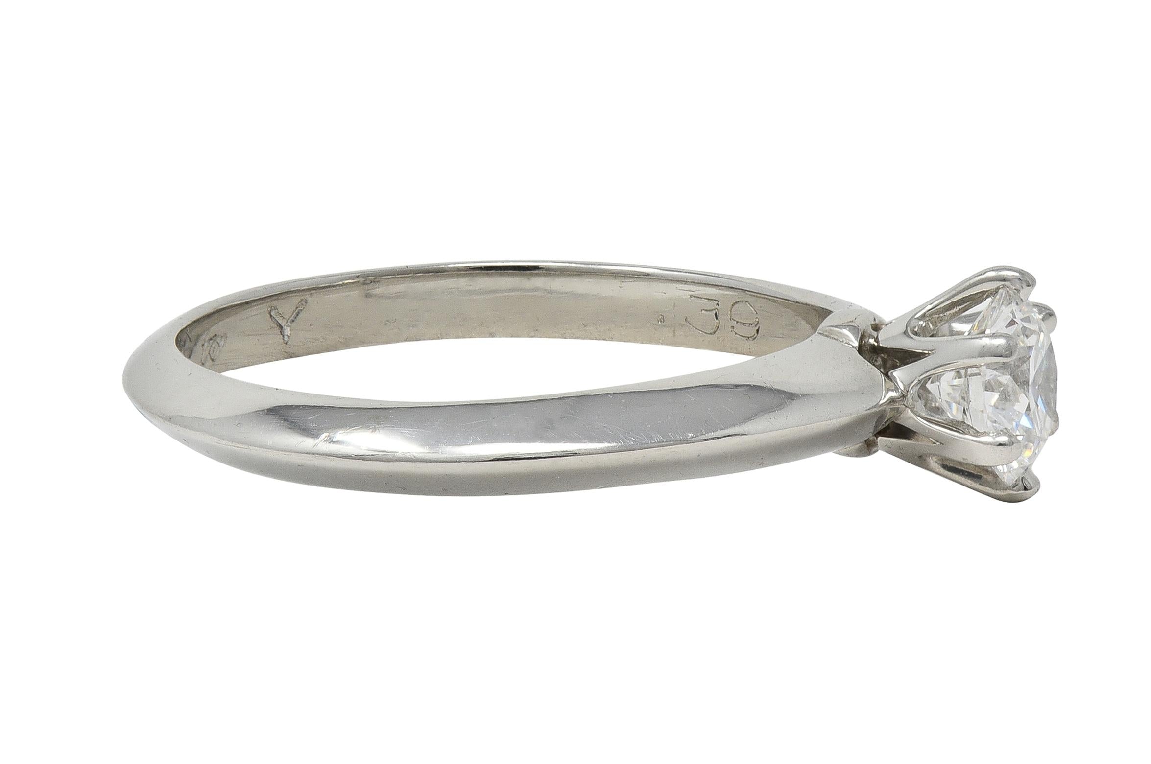 Tiffany & Co. Brilliant Diamond Platinum Contemporary Solitaire Engagement Ring