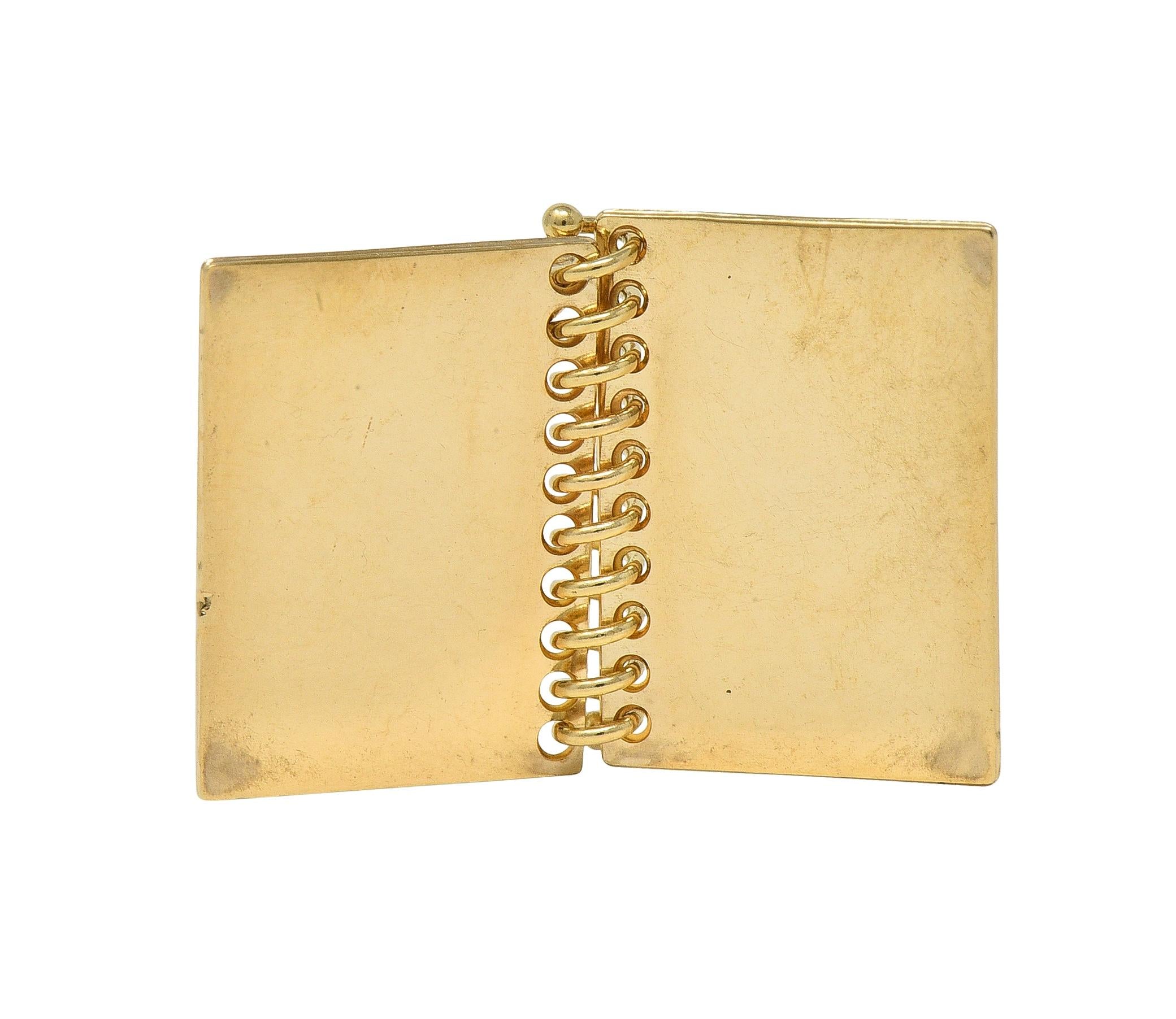 1960's 14 Karat Yellow Gold Vintage Passport Pendant Charm