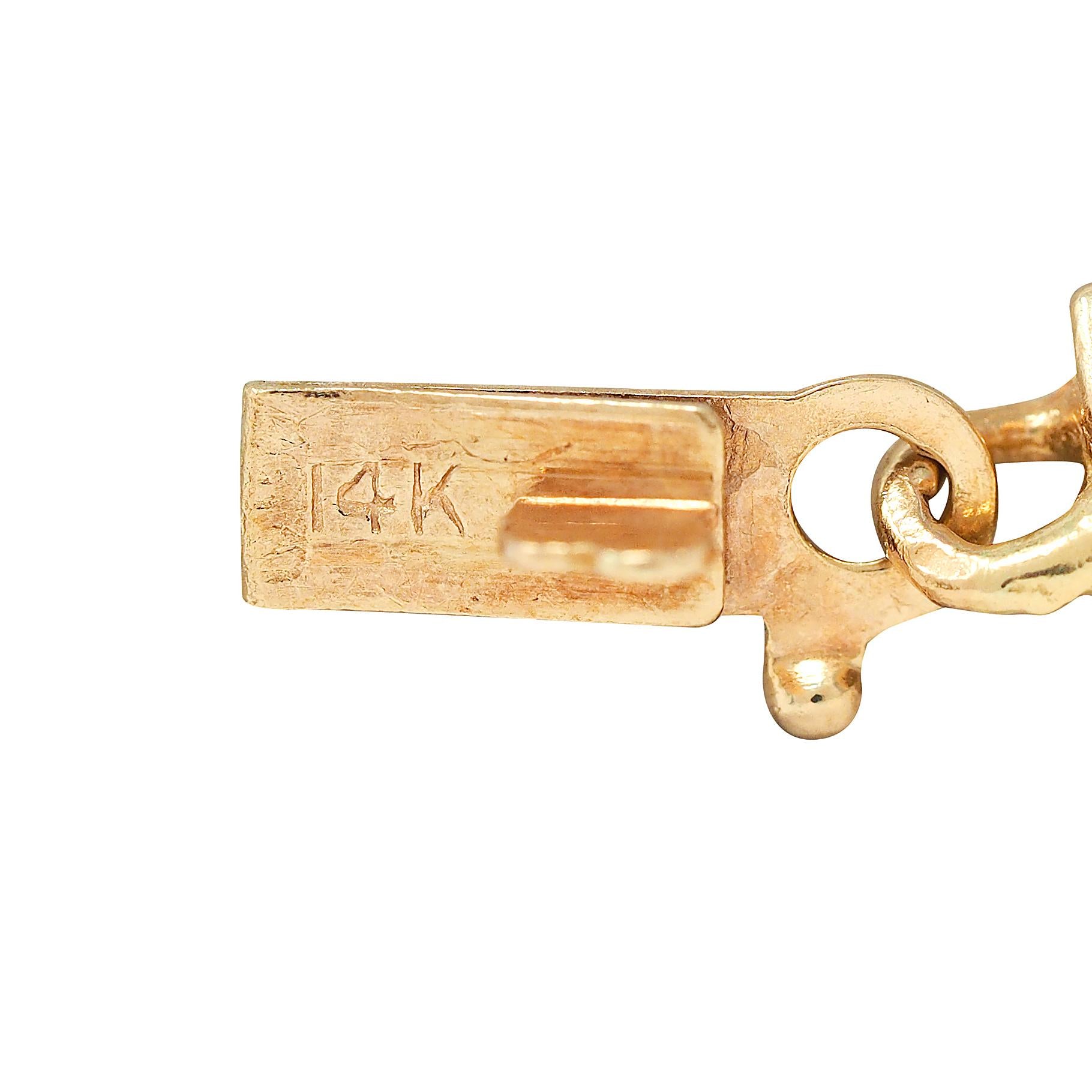 1970's 14 Karat Yellow Gold Nugget Organic Vintage Chain Link Necklace