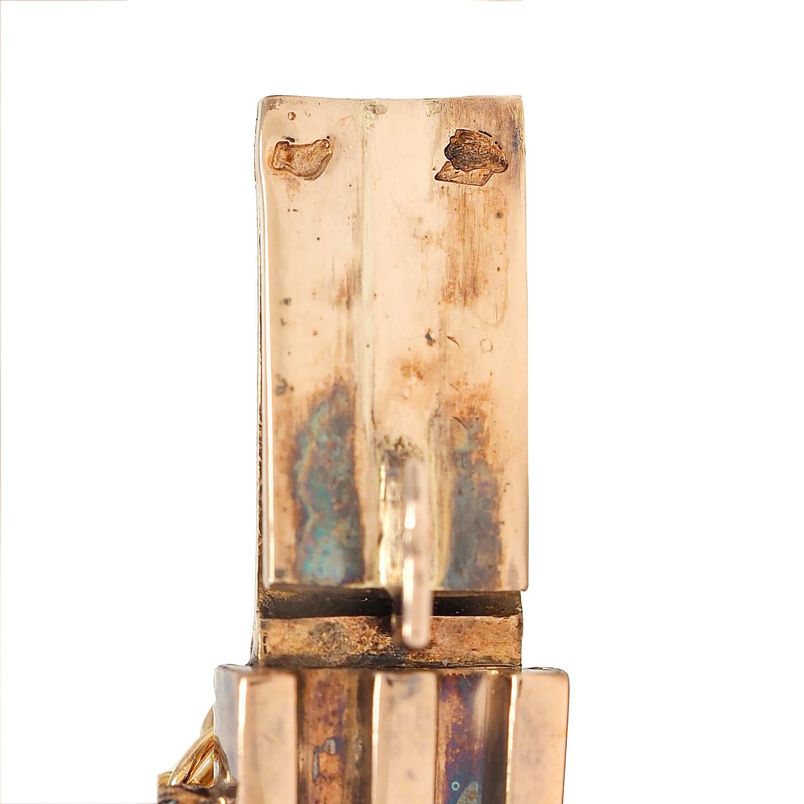 Victorian 8.51 CTW Sapphire Diamond 18K Gold Silver Antique Bangle Bracelet