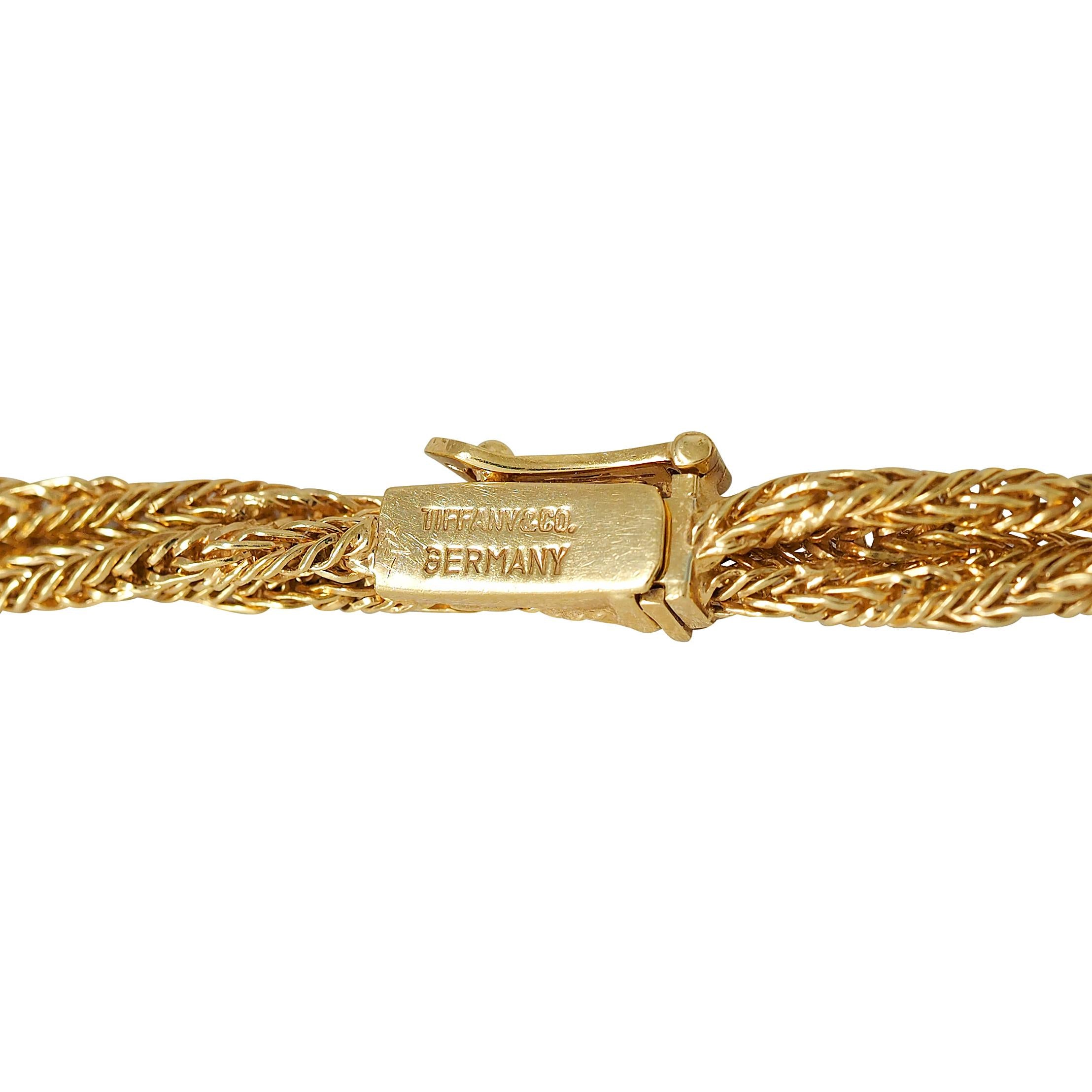 Tiffany & Co. 1960's 18K Gold Twisted Rope Vintage Multi-Strand Necklace