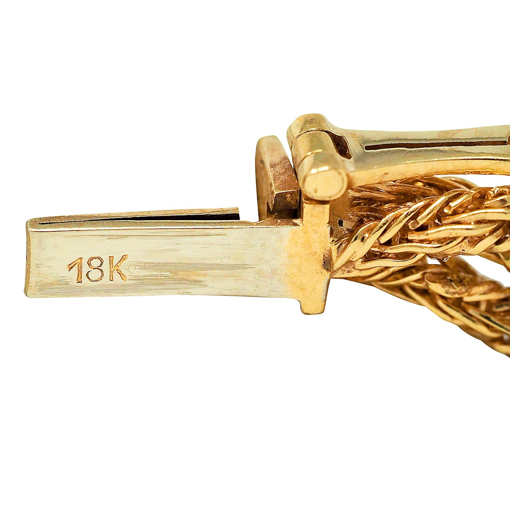 Tiffany & Co. 1960's 18K Gold Twisted Rope Vintage Multi-Strand Necklace