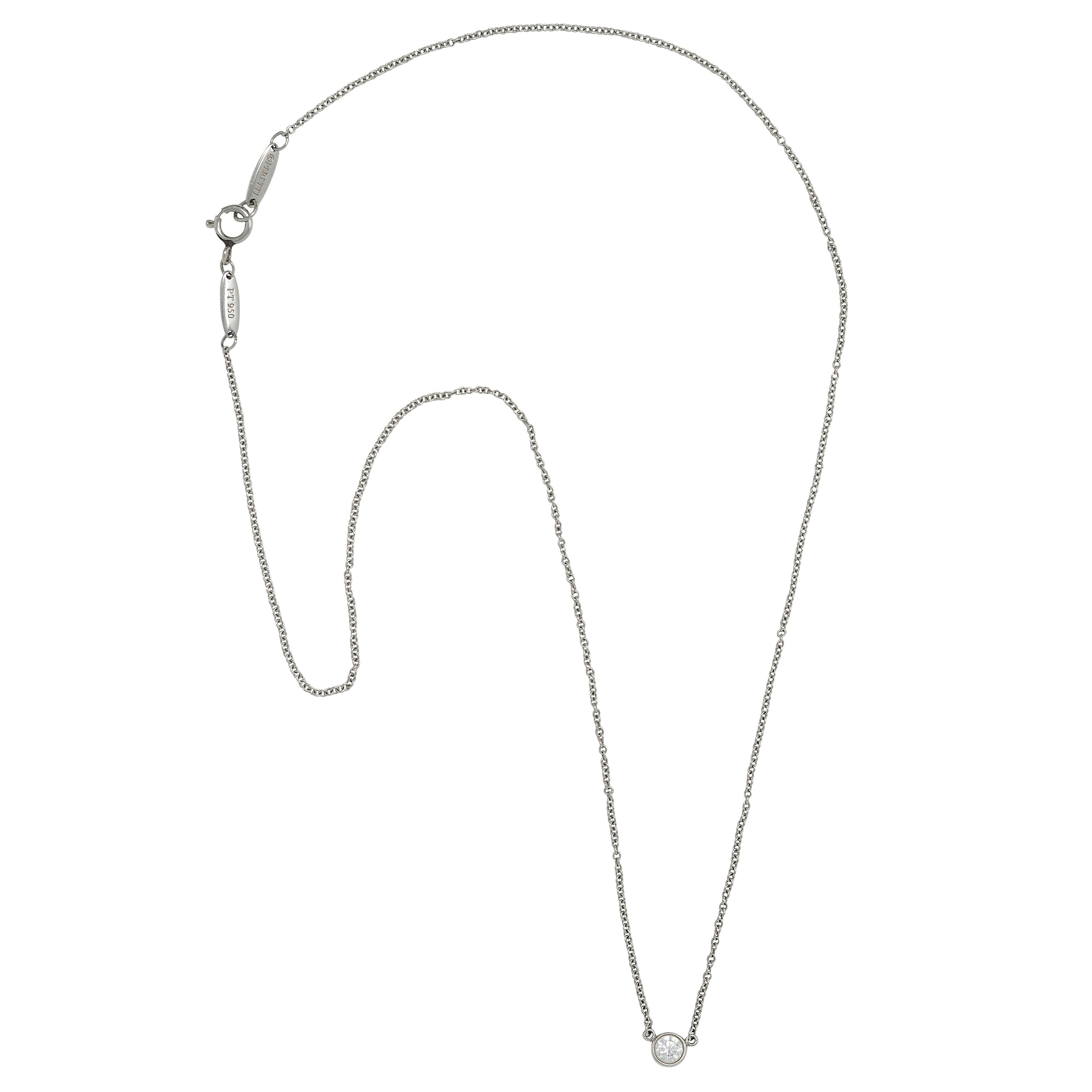 Elsa Peretti 2000's Diamond Platinum Diamonds-By-The-Yard Necklace