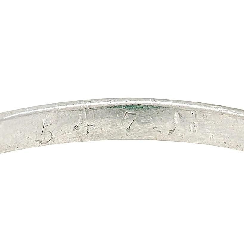 Art Deco 6.34 CTW Colombian Emerald Diamond Platinum Vintage Scrolling Ring AGL