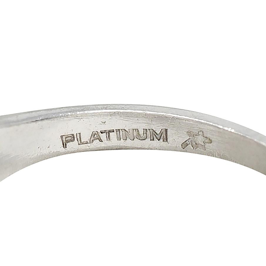 Fulmer & Co. 1943 Diamond Platinum Double Row Vintage Buckle Ring