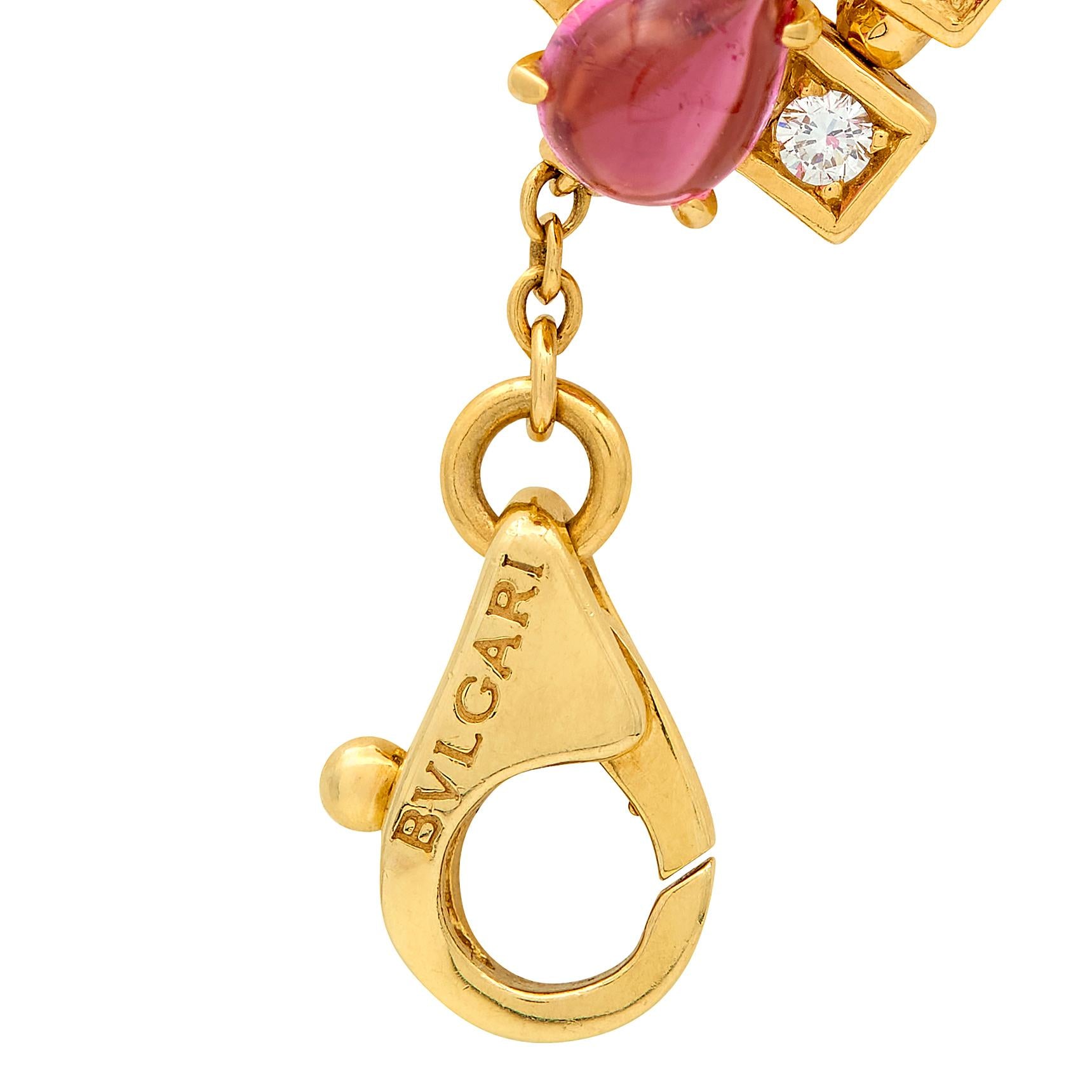 Bulgari 2000's Pearl Multi-Gem Diamond 18K Gold Contemporary Allegra Necklace