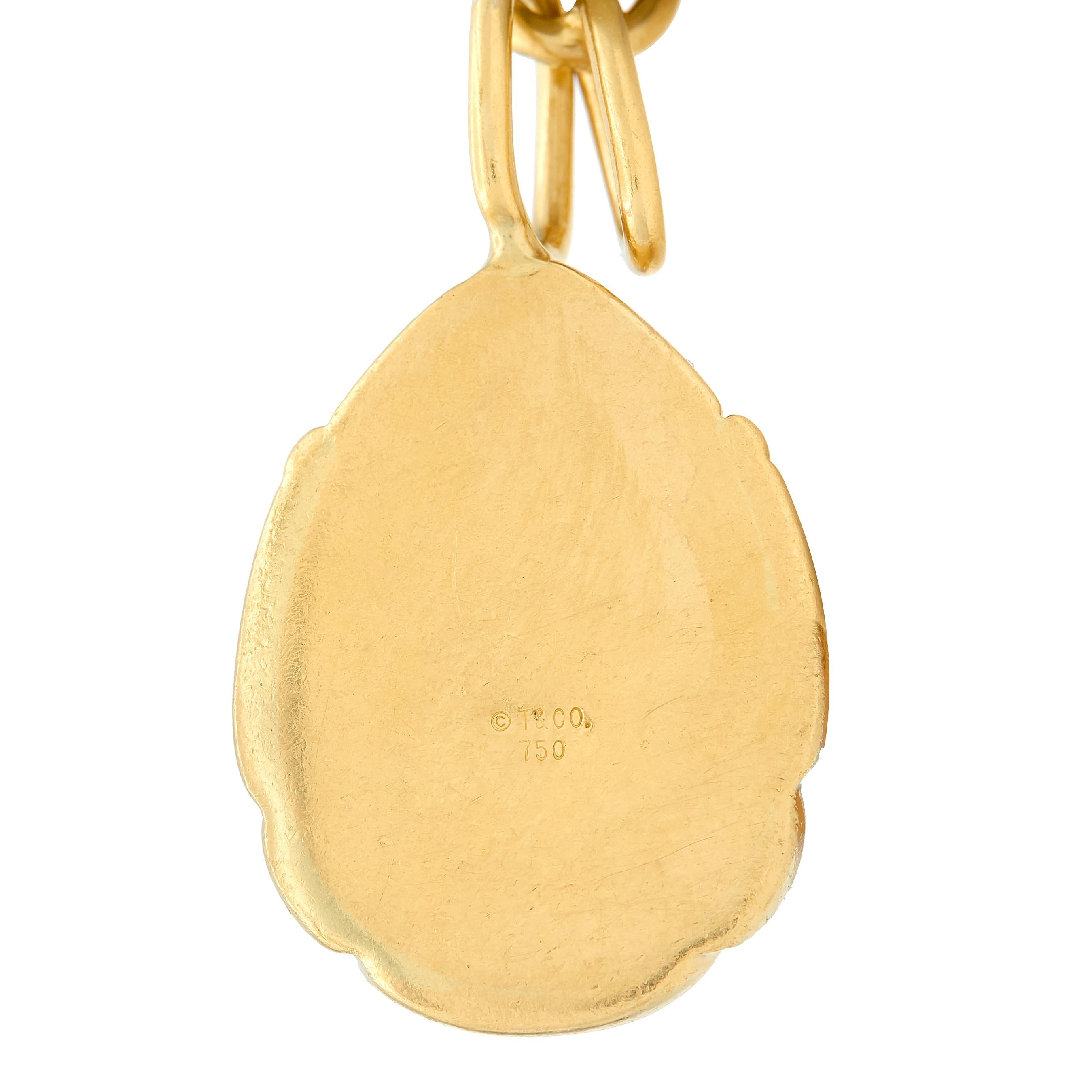 Tiffany & Co. 1993 18 Karat Yellow Gold Vintage Scarab Charm Bracelet