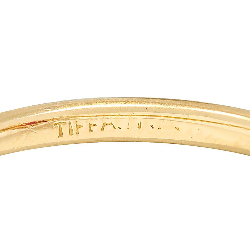 Tiffany & Co. No Heat Burma Ruby Diamond Platinum 18K Yellow Gold Antique Ring