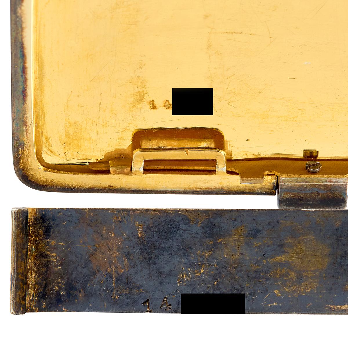Tiffany & Co. Strauss Allard Meyer Deco Enamel 18K Gold Vintage Cigarette Case