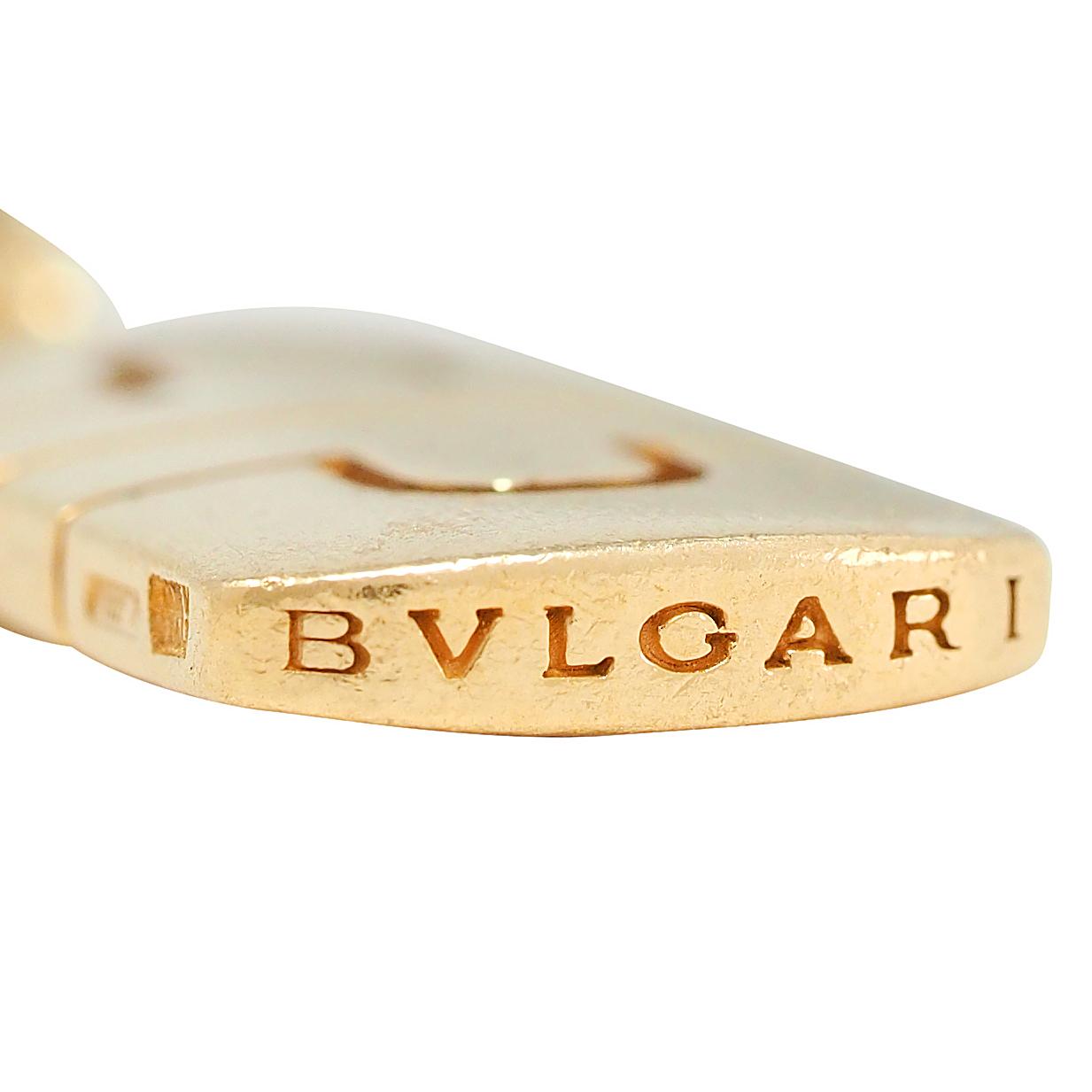 Bulgari 1990's 18 Karat Yellow Gold Vintage Parentesi Pendant Charm