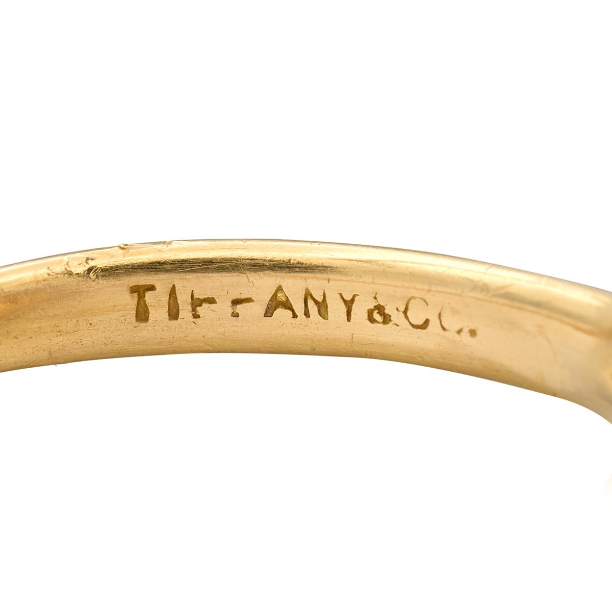Tiffany & Co. No Heat Yogo Montana Sapphire Diamond 18K Antique Toi-Et-Moi Ring