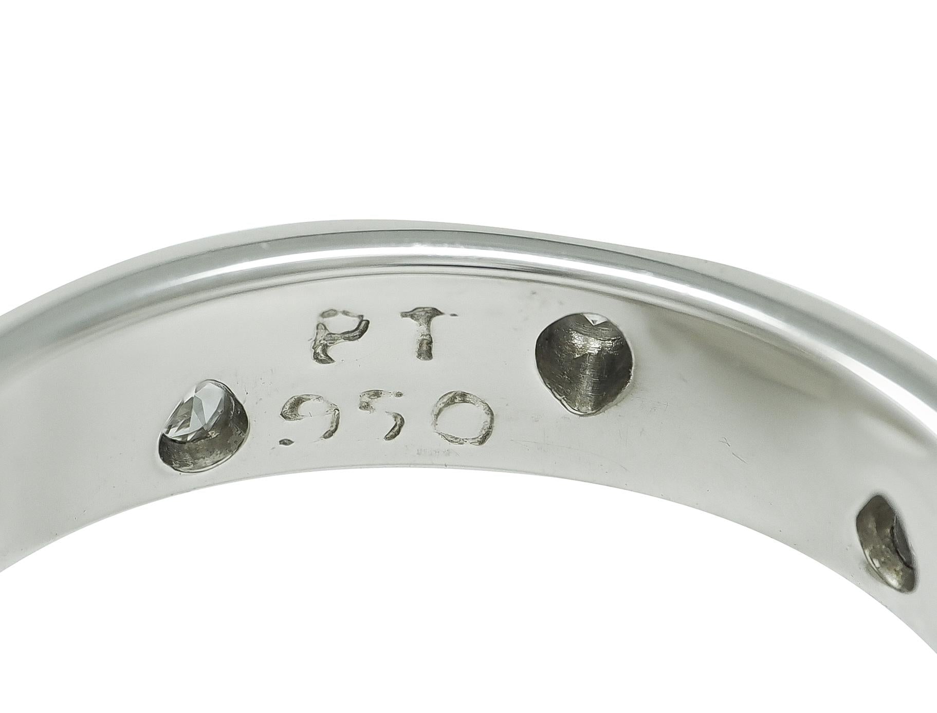 Tiffany & Co. 2000's Diamond Platinum Etoile Band Ring