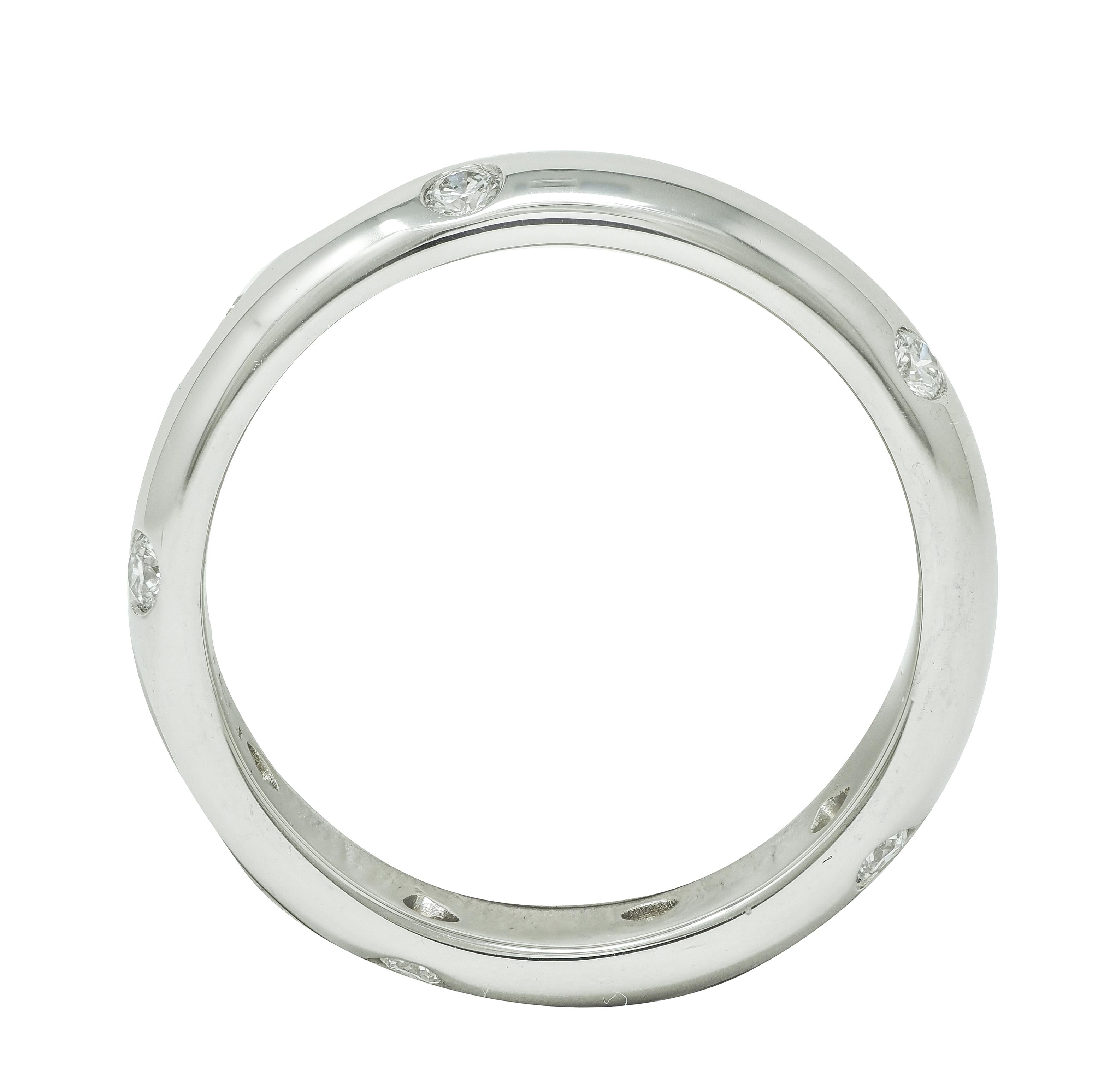 Tiffany & Co. 2000's Diamond Platinum Etoile Band Ring