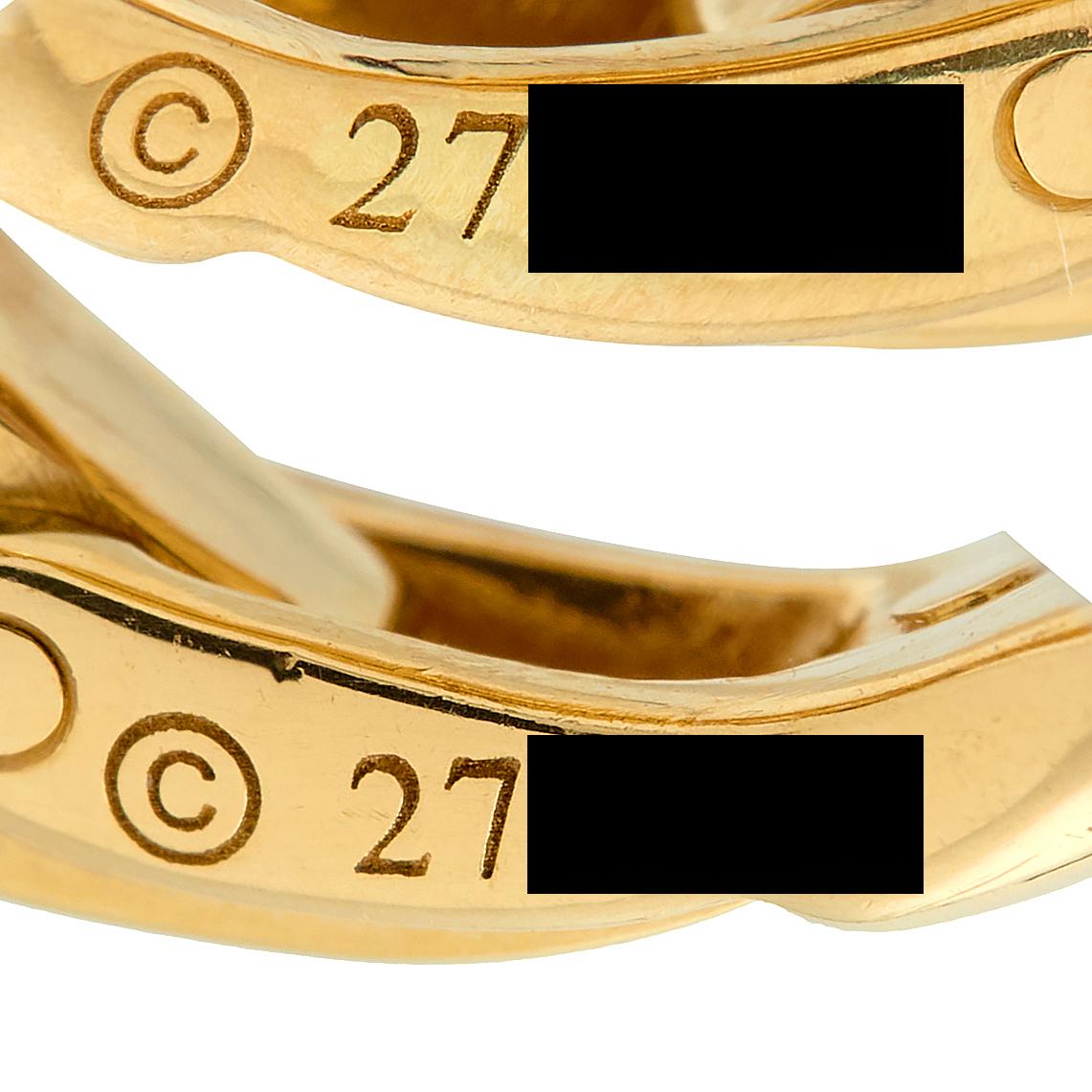 Marina B. 1980's Diamond Amethyst Onyx 18 Karat Gold Vintage Pneu Drop Earrings