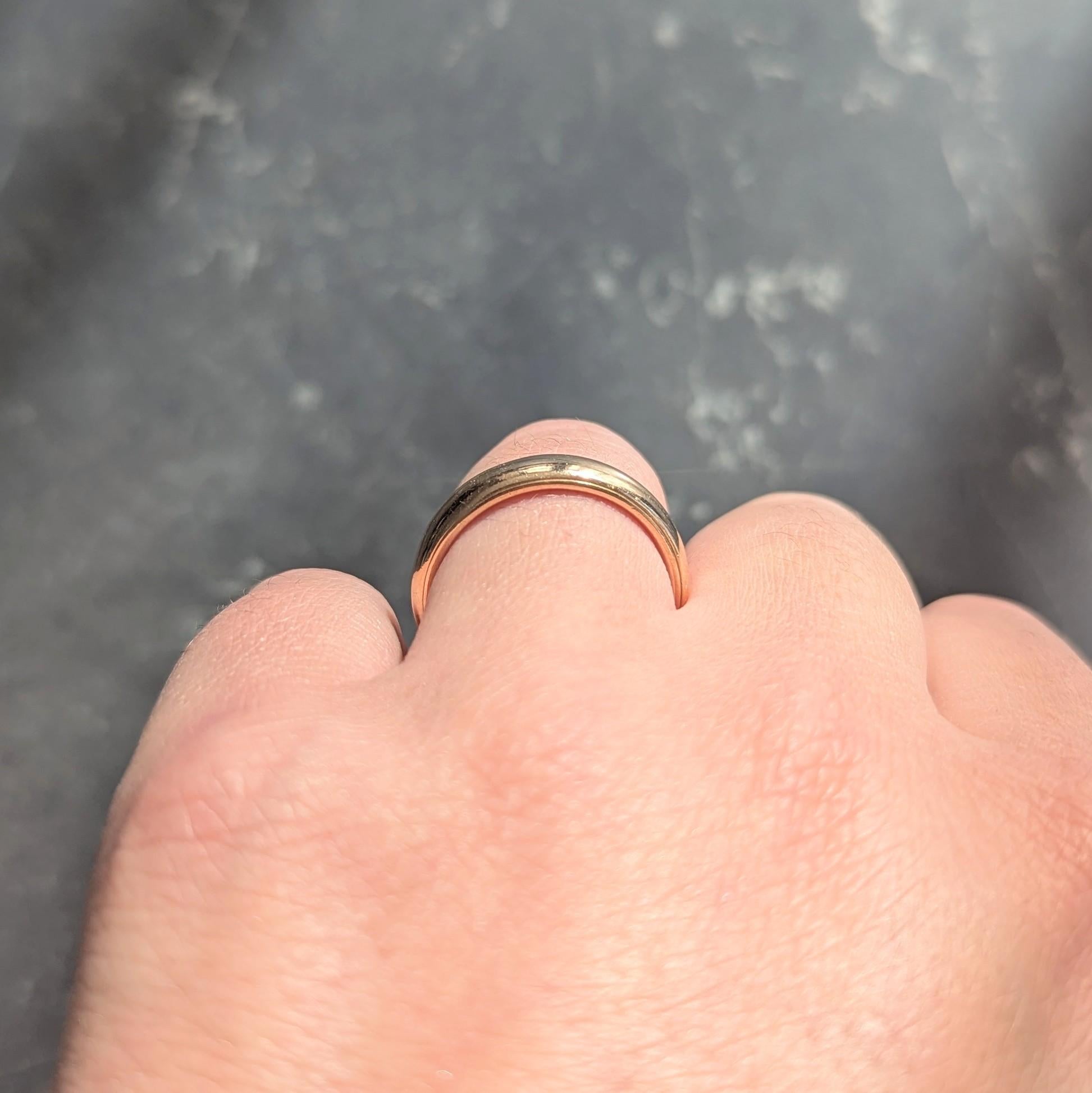 1912 18 Karat Yellow Gold Antique Wedding Band Ring