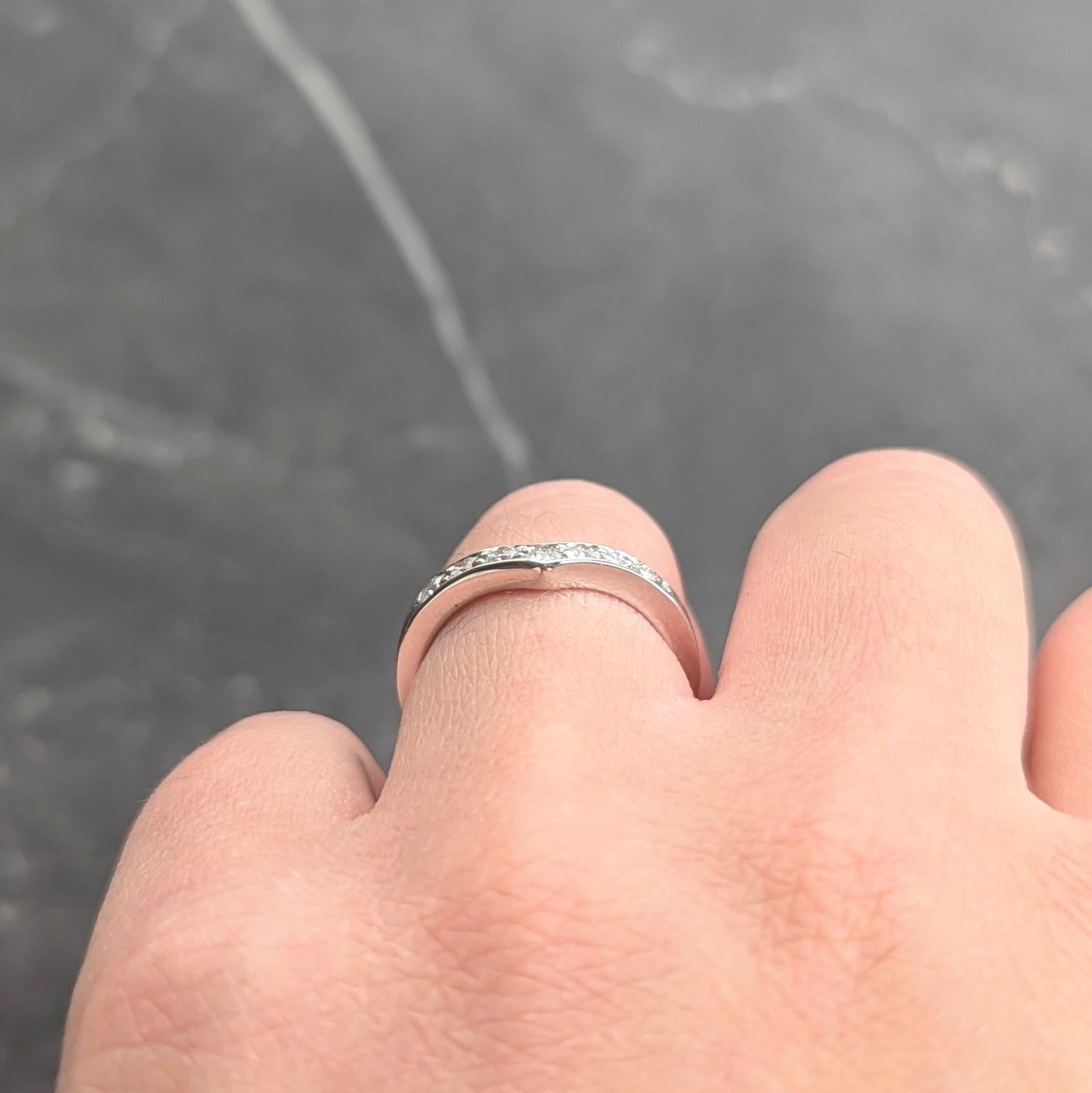 Tiffany & Co. Contemporary Diamond Platinum Chevron V Band Ring