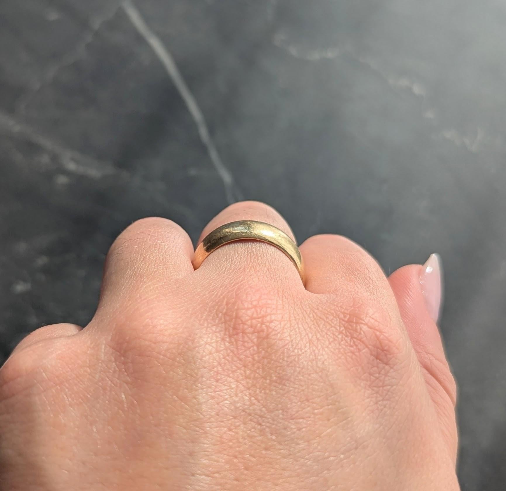 Tiffany & Co. 1960's 14 Karat Yellow Gold Vintage Wedding Cigar Band Ring