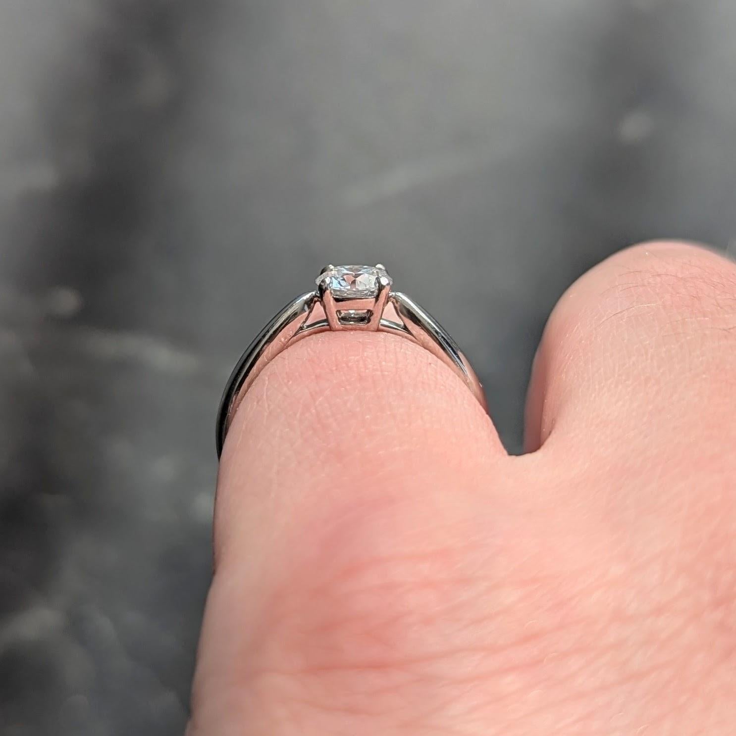 Tiffany & Co. Round Brilliant Diamond Platinum Harmony Solitaire Engagement Ring