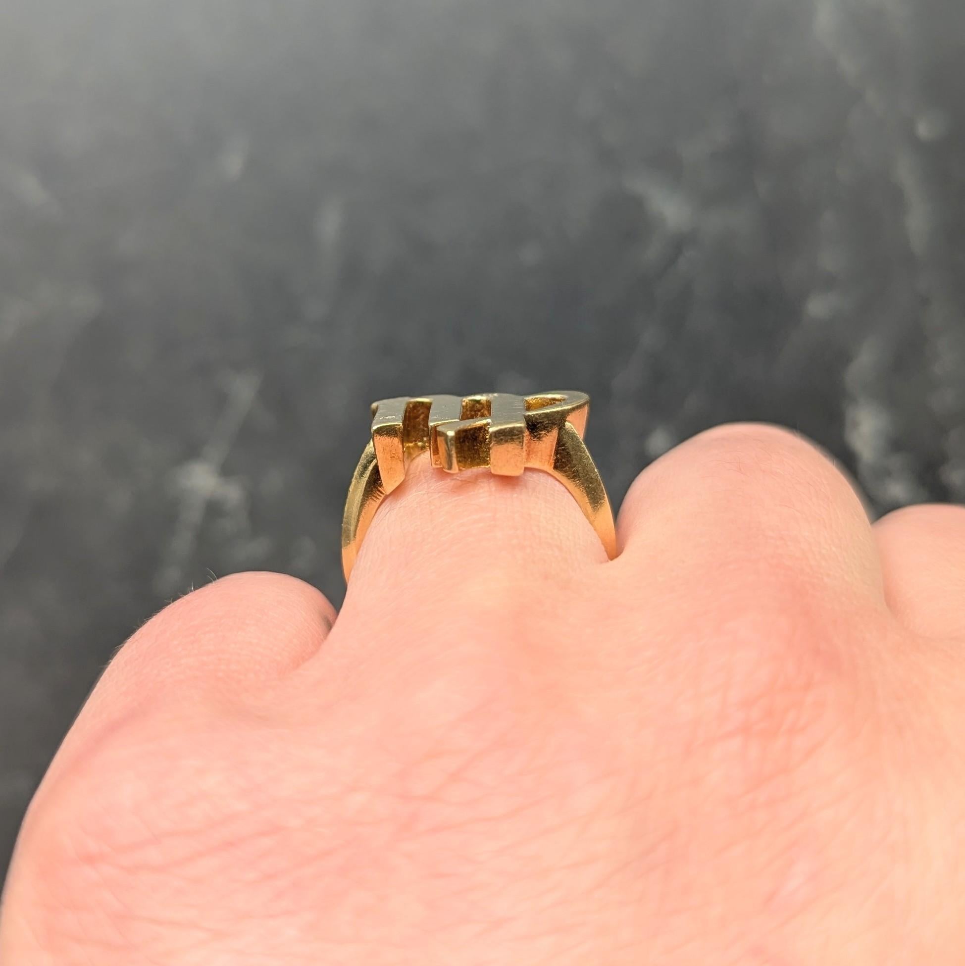 Cartier 1970's 18 Karat Yellow Gold Vintage Virgo Zodiac Ring