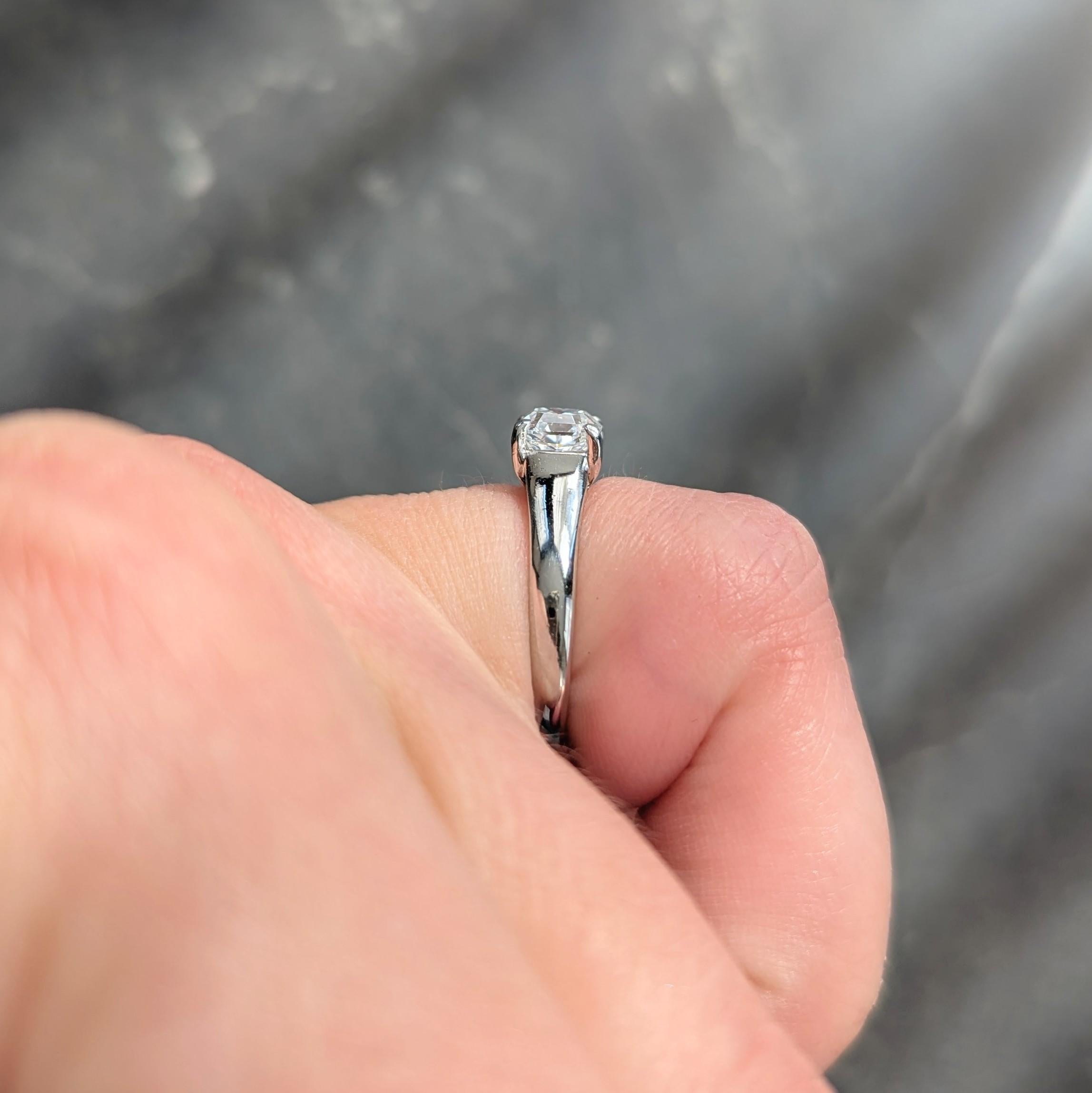 Tiffany & Co. 1.03 CTW Lucida Diamond Platinum Vintage Engagement Ring GIA