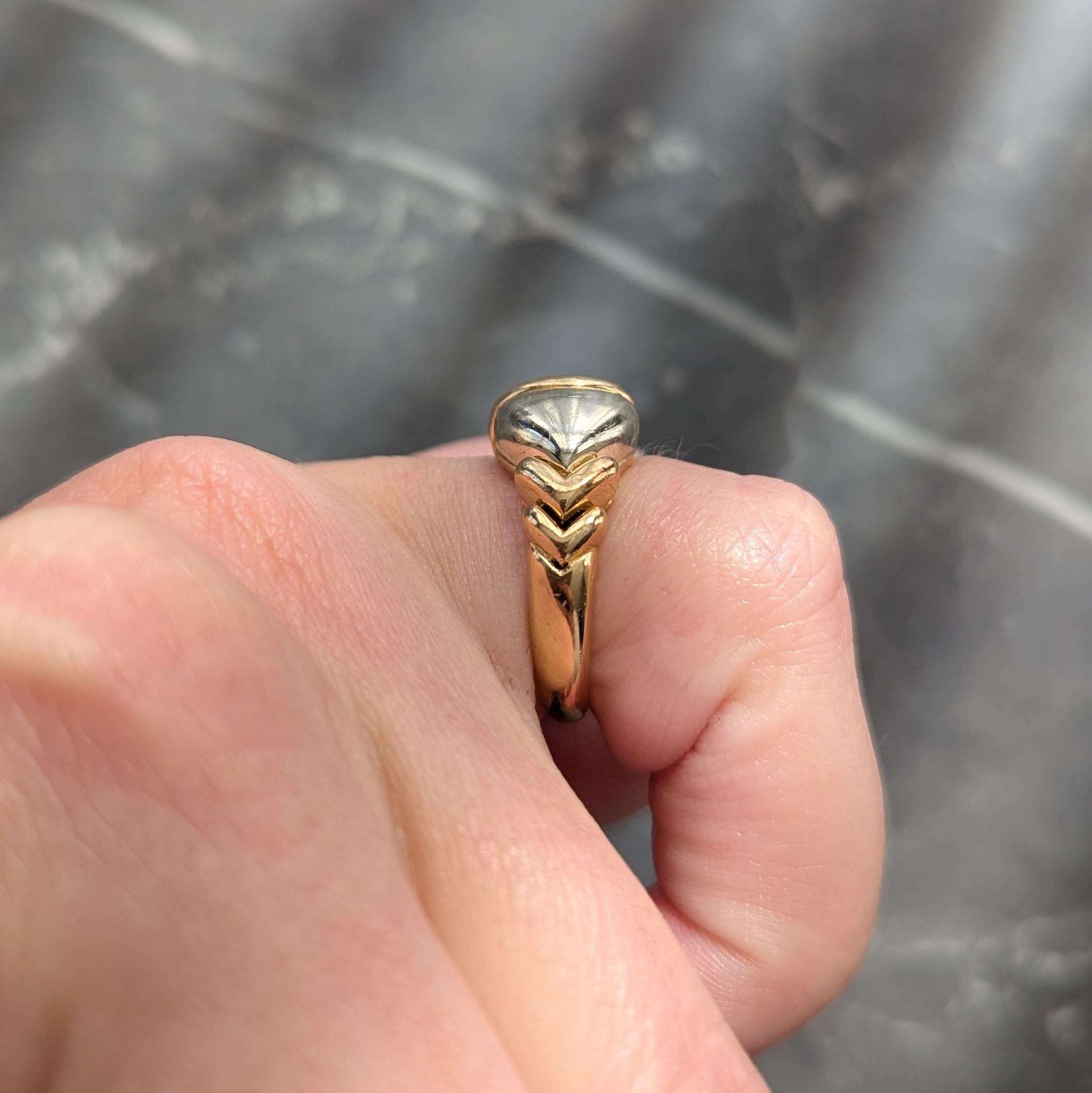 Bulgari 1990's Ruby 18 Karat Two-Tone Gold Naturalia Fish Ring