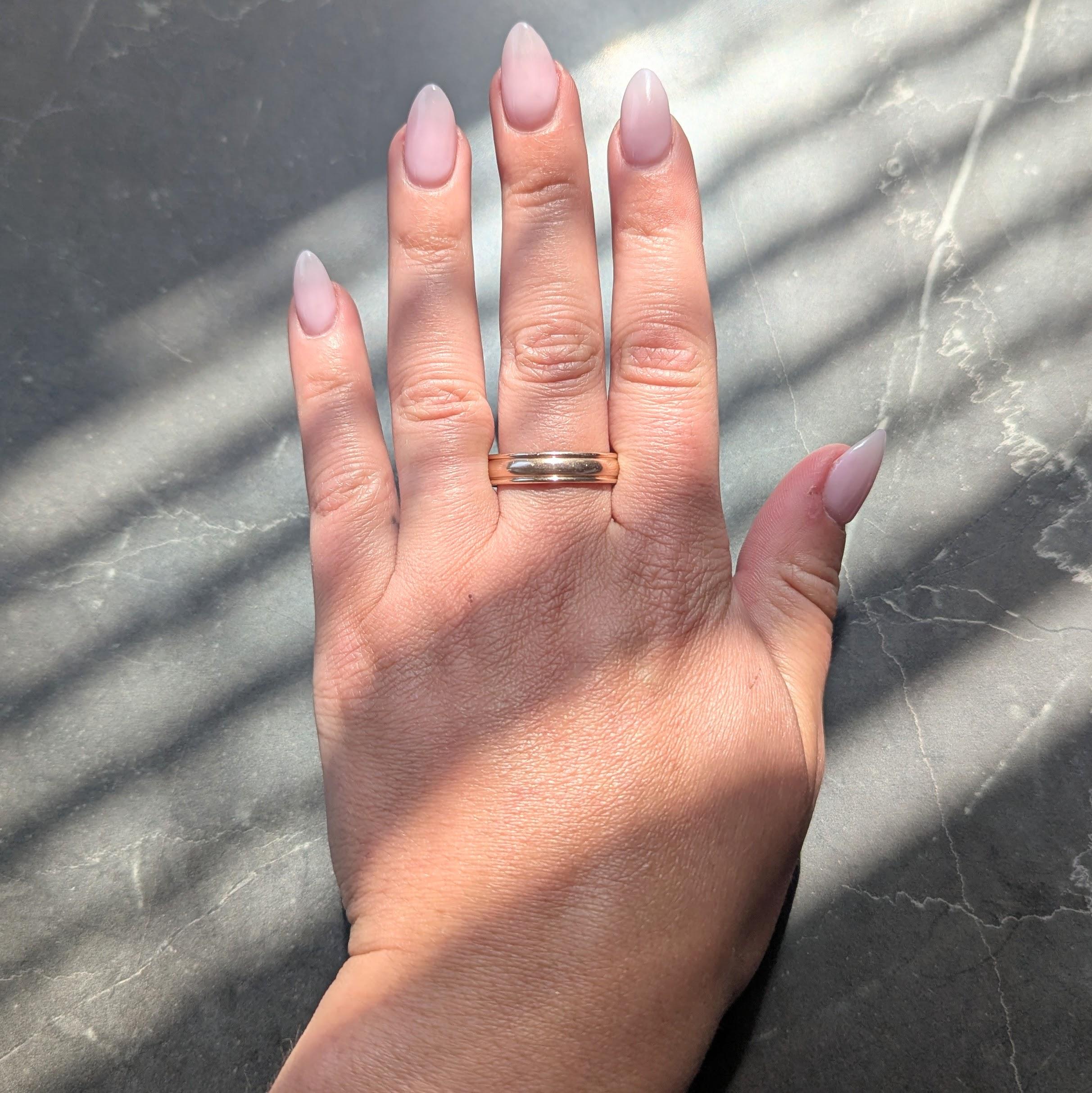 1990's 14 Karat Rose Gold Vintage Fluted Wedding Band Ring