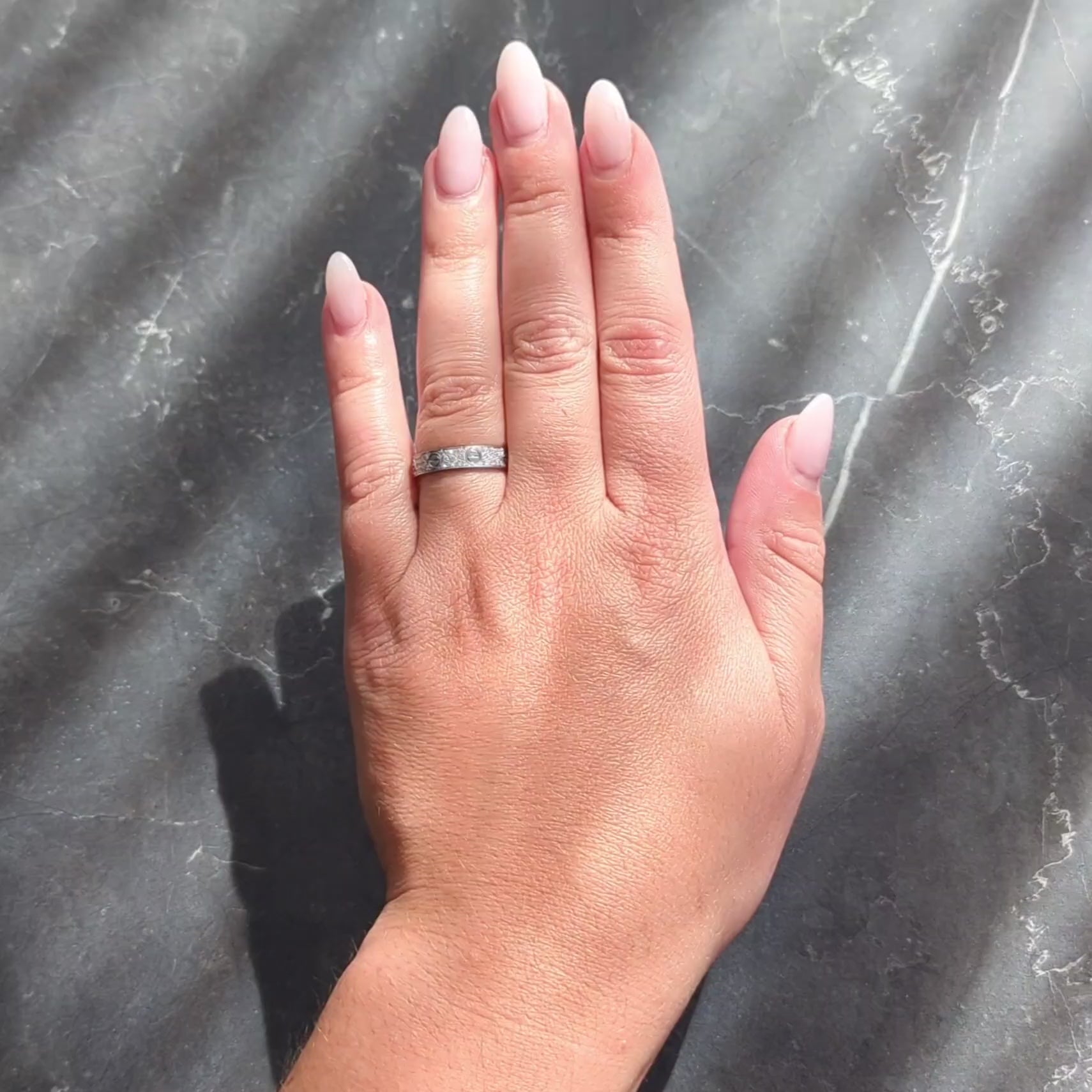 Cartier Contemporary Diamond 18 Karat White Gold High Love Unisex Band Ring