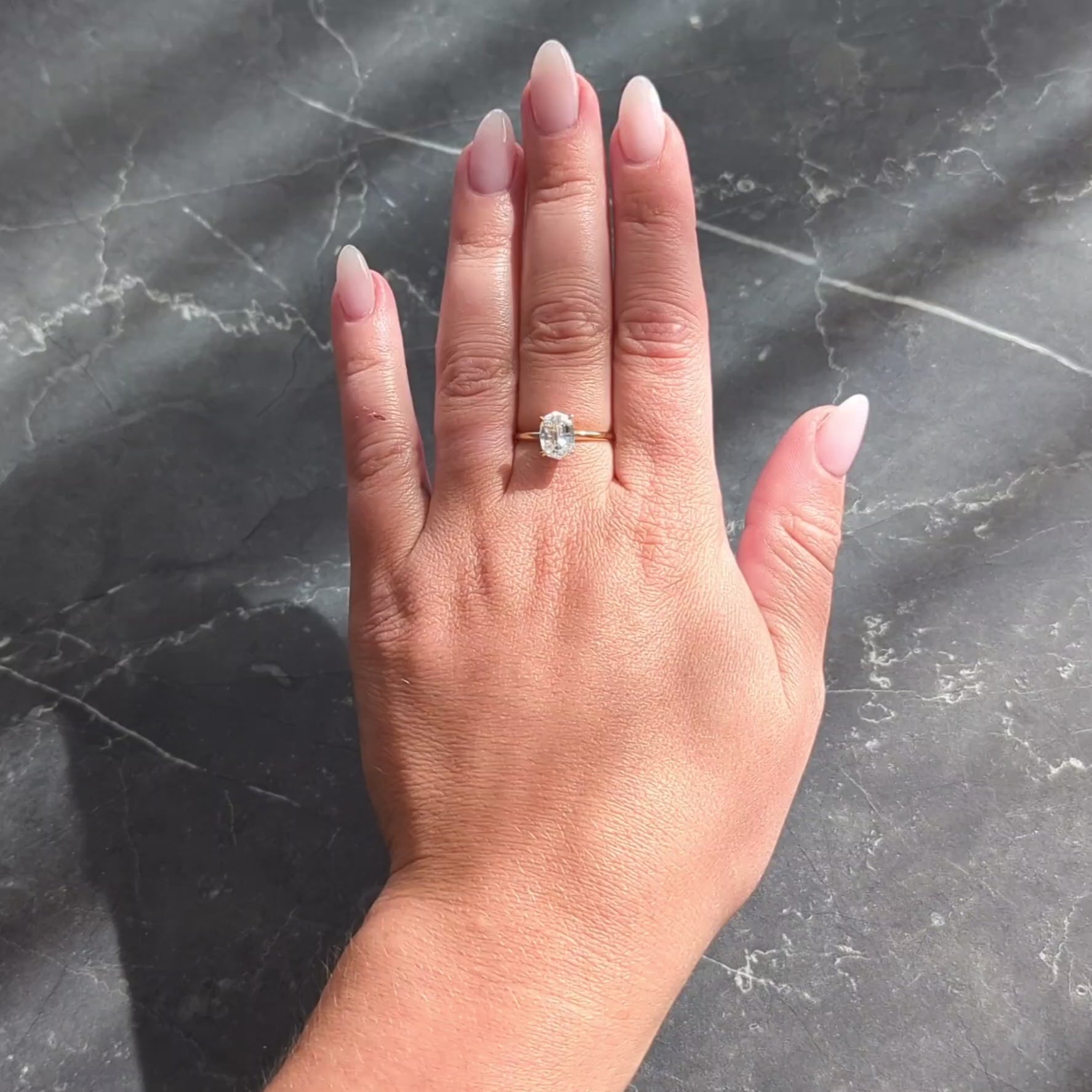 Contemporary 2.06 CTW Oval Diamond 18K Gold Solitaire Engagement Ring GIA