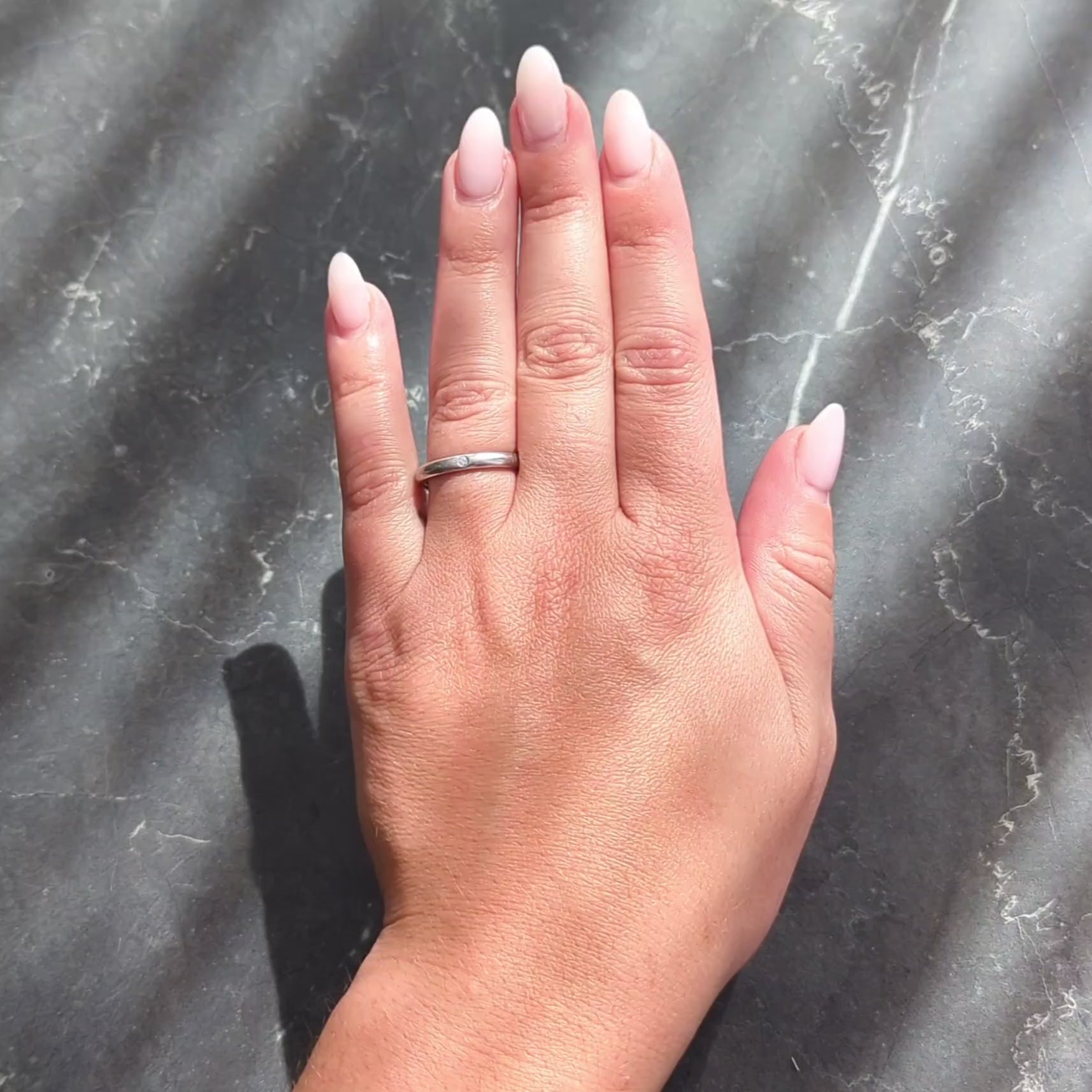 Elsa Peretti Tiffany & Co. 2000's Diamond Platinum Flush Set Band Ring