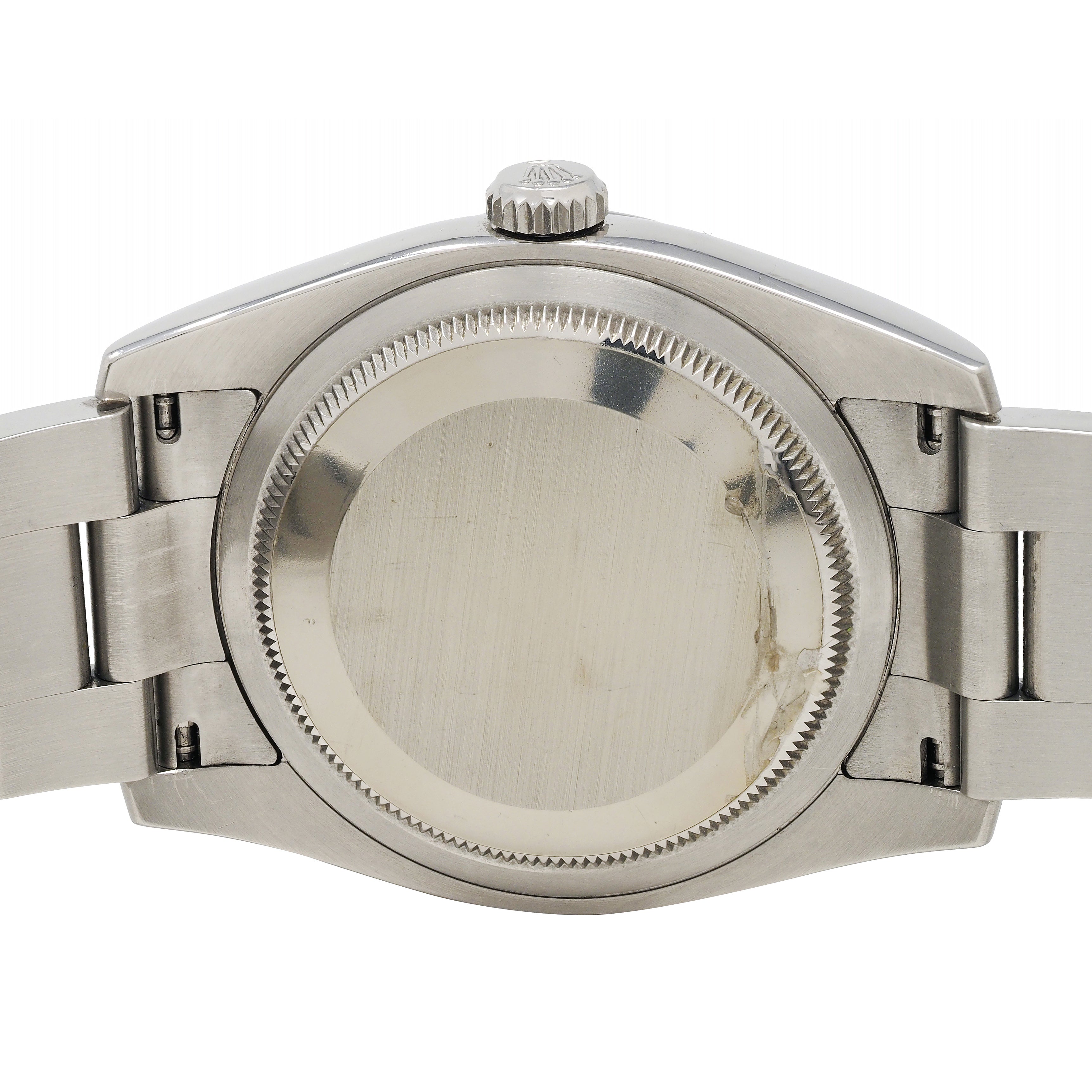 Rolex 36 Stainless Steel Oyster Perpetual Blue Silver Concentric 116000 Watch