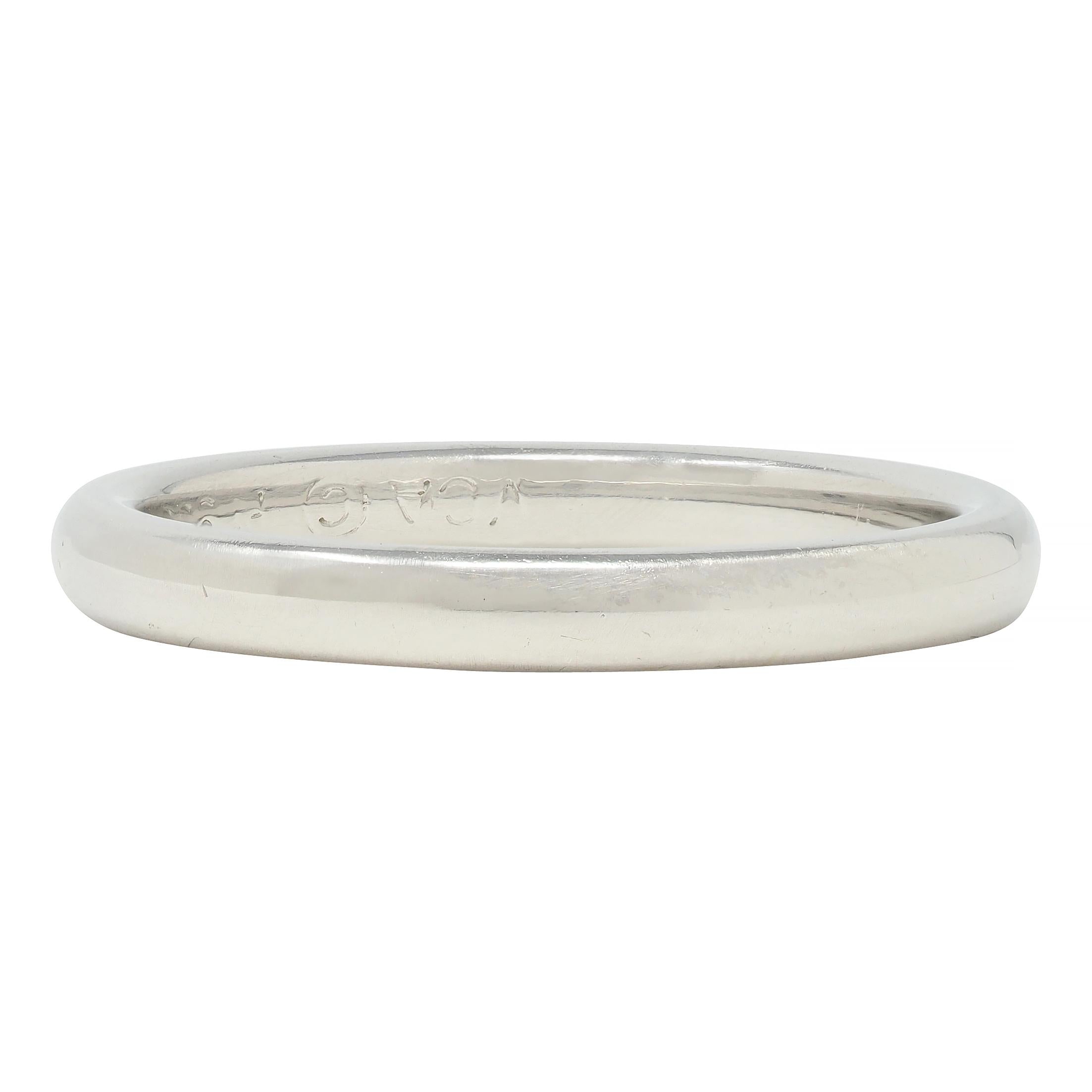 Van Cleef & Arpels Contemporary Platinum Wedding Stacking Band Ring