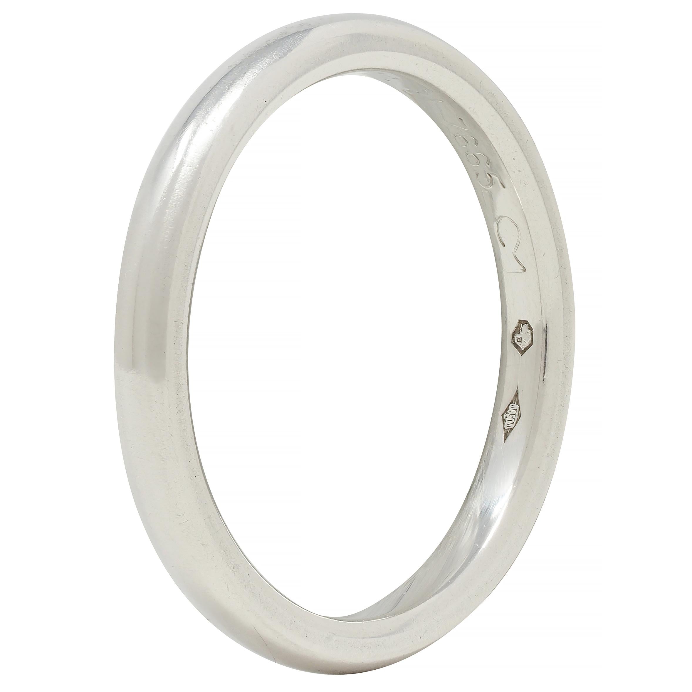 Van Cleef & Arpels Contemporary Platinum Wedding Stacking Band Ring