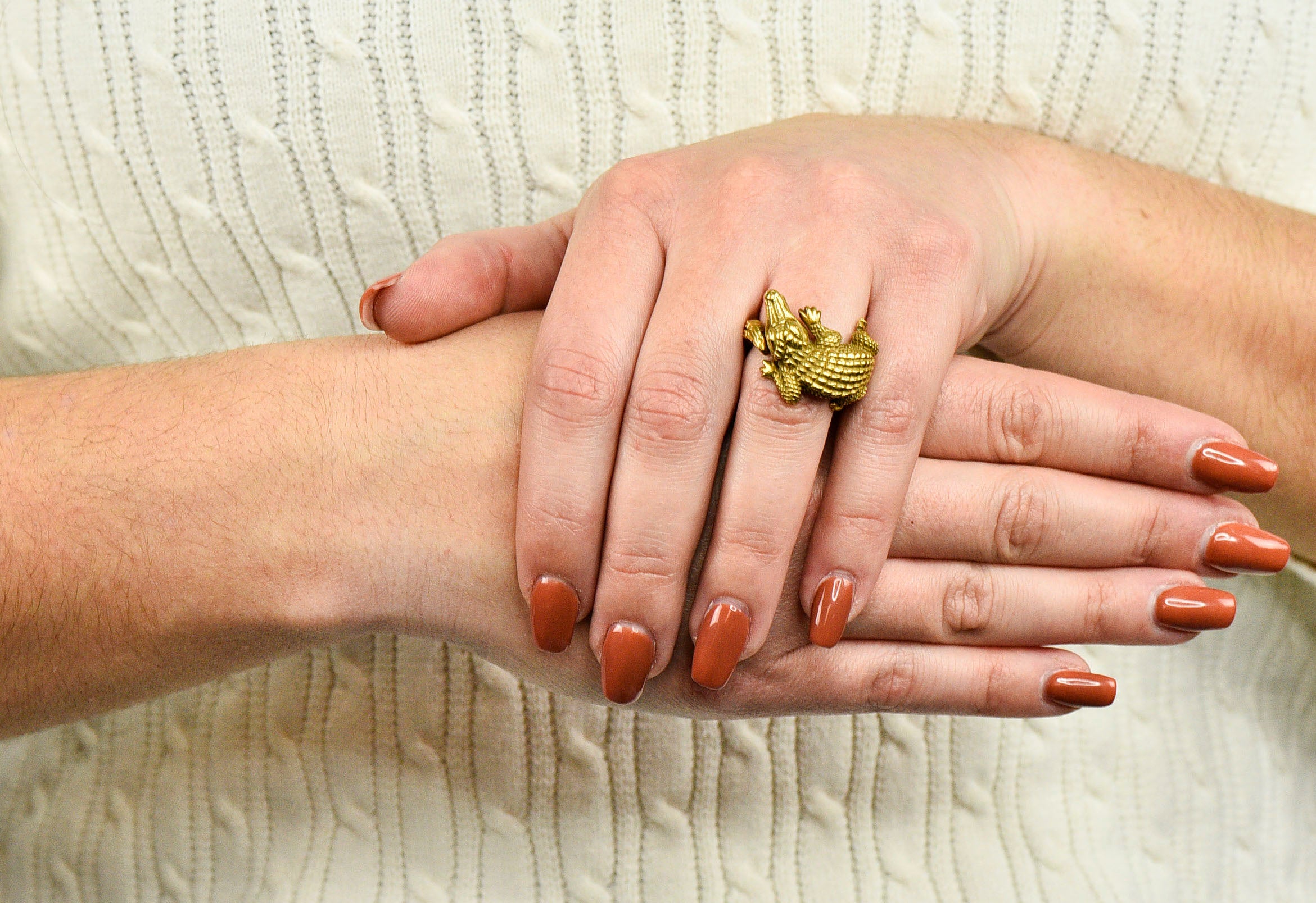 1988 Kieselstein Cord Vintage 18 Karat Green Gold Alligator RingRing - Wilson's Estate Jewelry