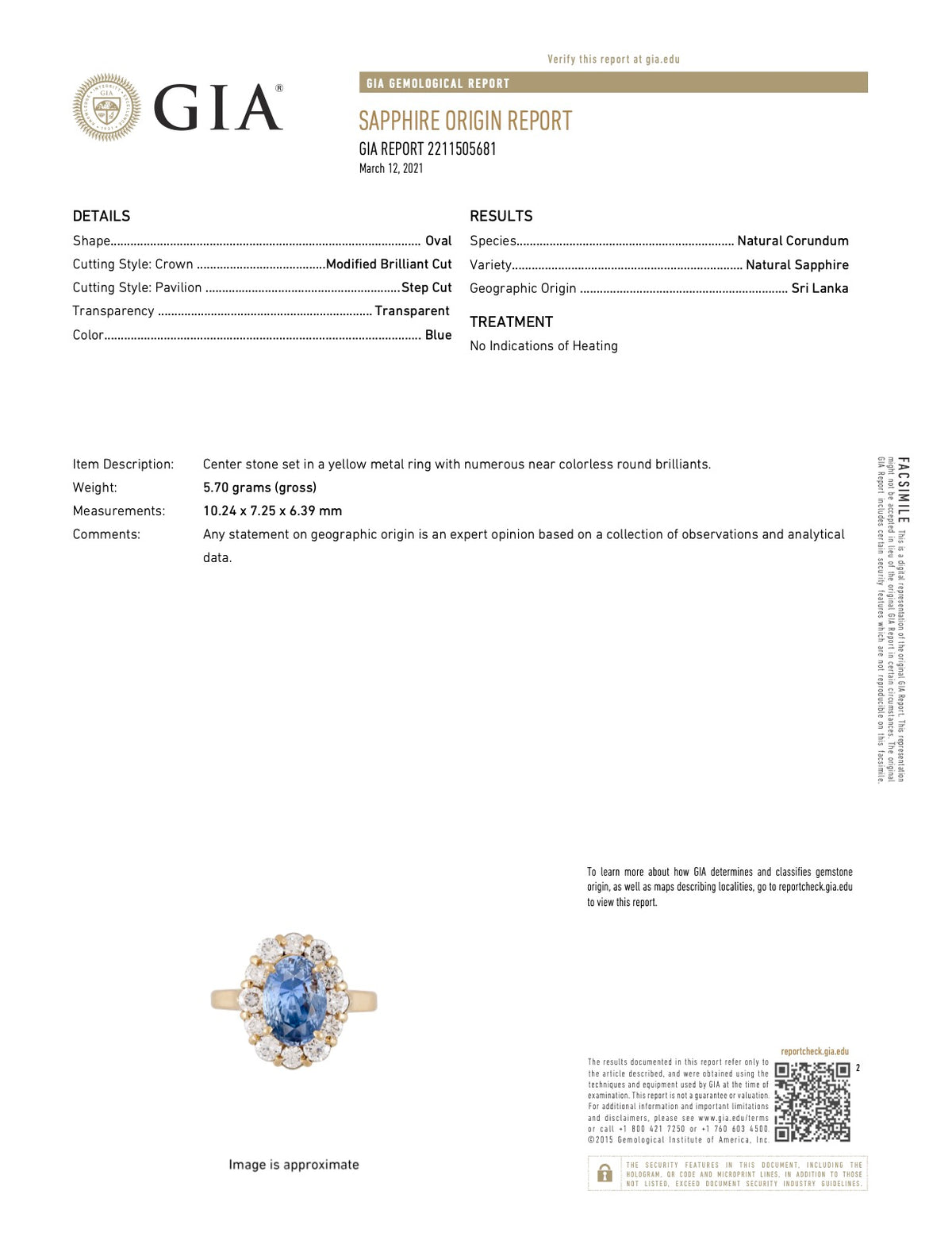 Vintage 5.00 CTW No Heat Ceylon Sapphire Diamond 18 Karat Gold Cluster Ring GIARing - Wilson's Estate Jewelry