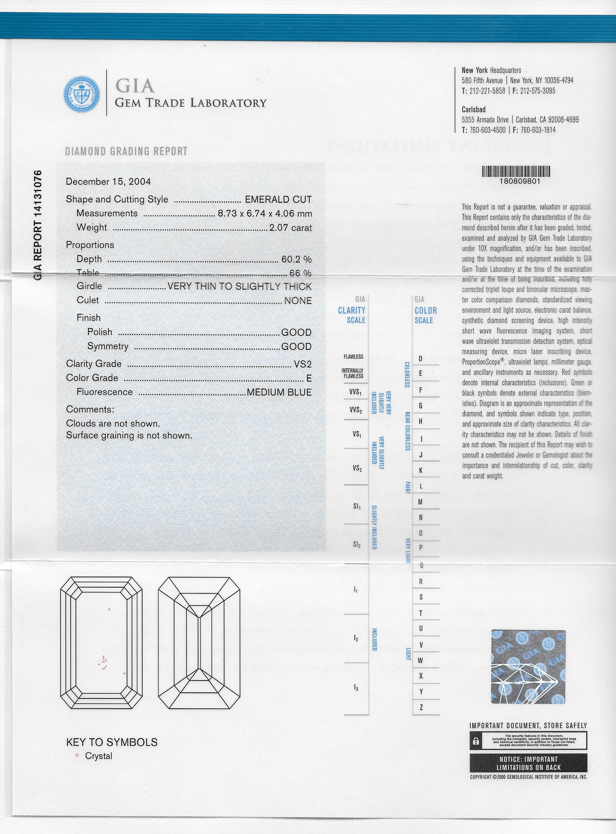 Cartier 3.82 CTW Emerald Cut Diamond Platinum Halo Engagement Ring GIARing - Wilson's Estate Jewelry