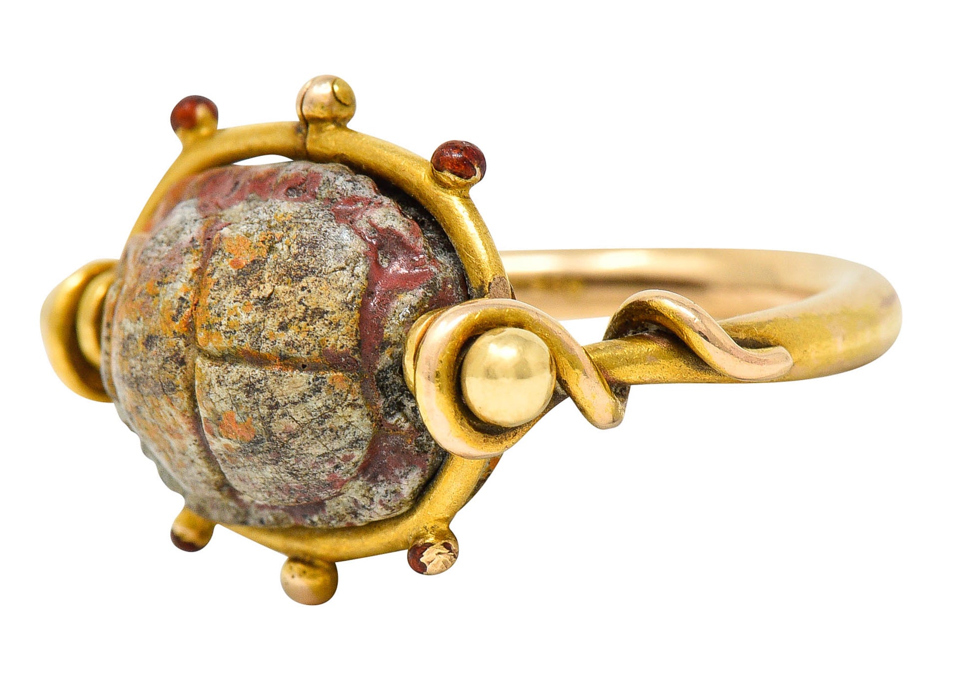 Tiffany & Co. Hardstone Scarab Antique 18 Karat Gold Egyptian Revival RingRing - Wilson's Estate Jewelry