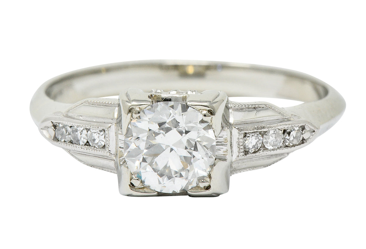 Art Deco 0.67 CTW Diamond 18 Karat Gold Engagement RingRing - Wilson's Estate Jewelry