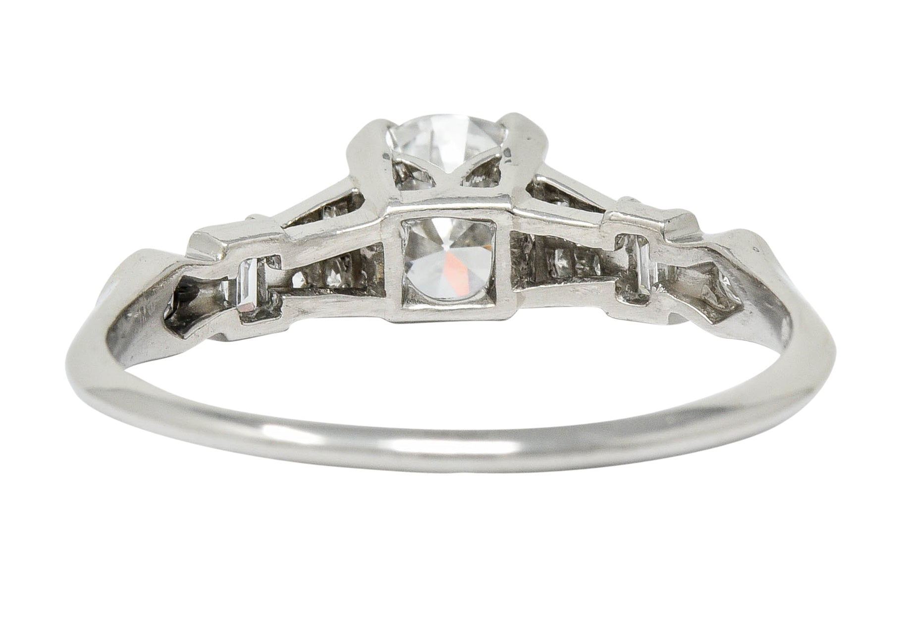 Maurice Tishman Retro 1.10 CTW Diamond Platinum Engagement RingRing - Wilson's Estate Jewelry