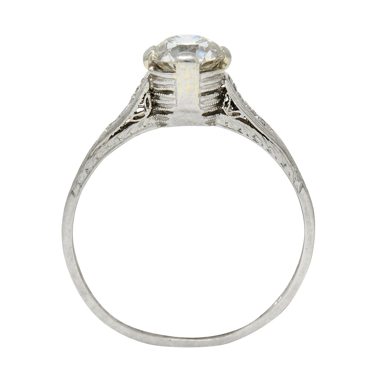 1922 Art Deco 0.90 CTW Diamond Platinum Engagement RingRing - Wilson's Estate Jewelry