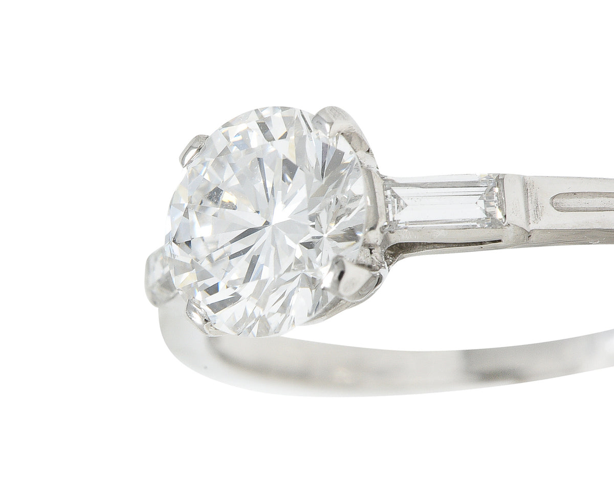 Tiffany & Co. 1.35 CTW Diamond Platinum Engagement Ring GIARing - Wilson's Estate Jewelry