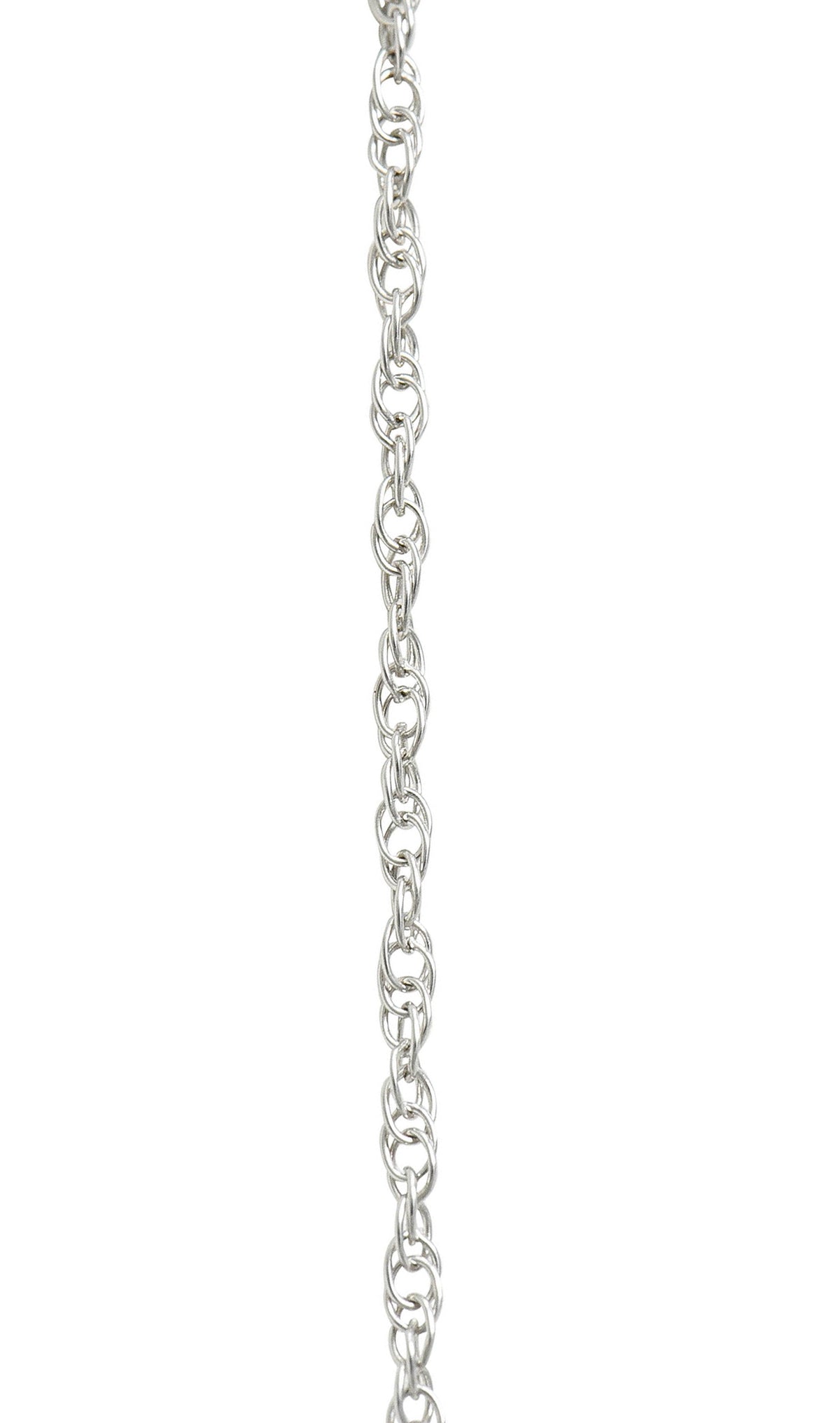 Checkerboard Cut 3.65 CTW Aquamarine Diamond 18 Karat White Gold Enhancer Pendant NecklaceNecklace - Wilson's Estate Jewelry