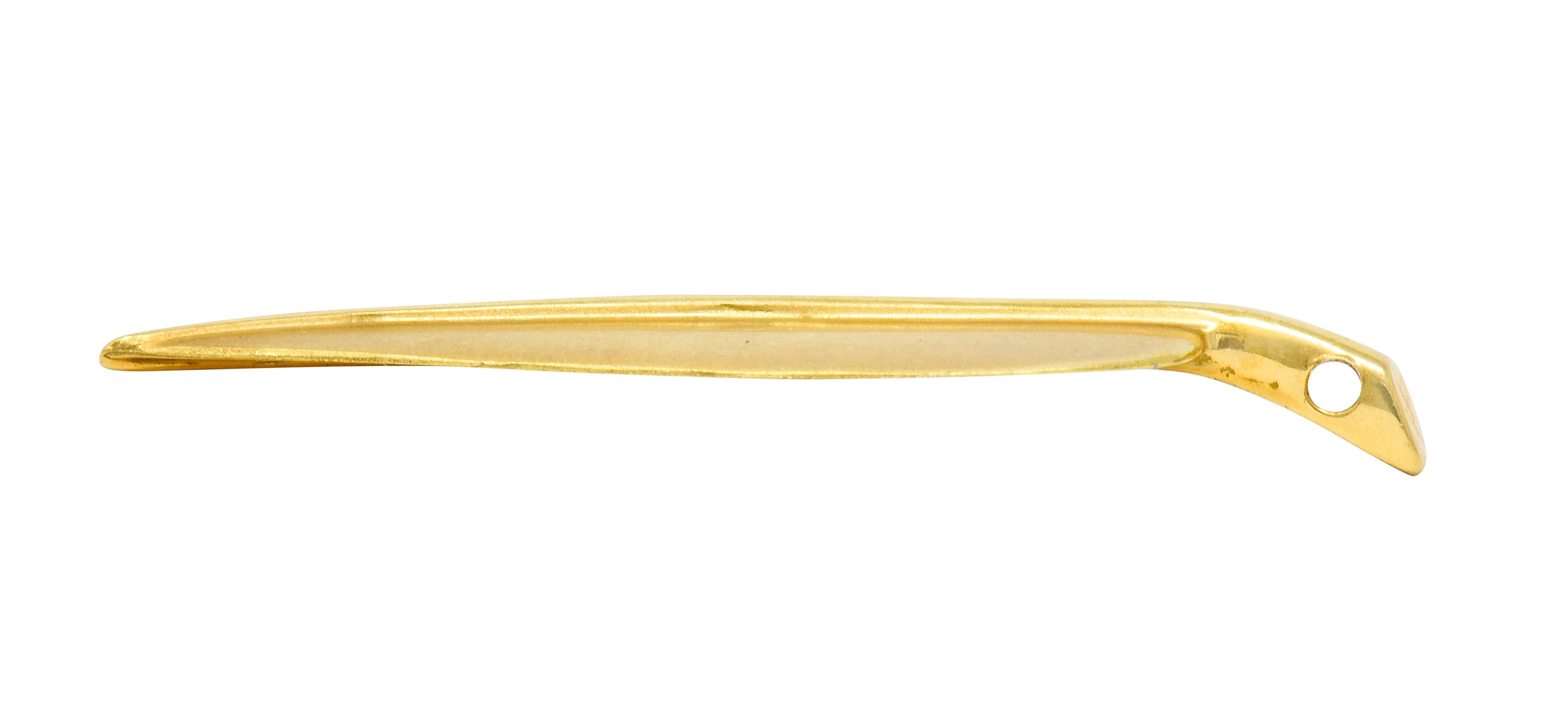 Angela Cummings Tiffany & Co. 18 Karat Matte Gold Feather Pendant Charm - Wilson's Estate Jewelry