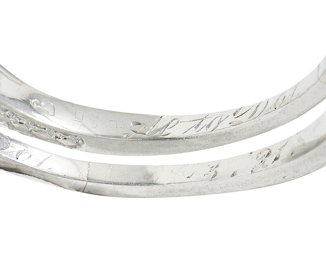Art Deco 0.67 CTW Diamond Platinum Filigree Engagement RingRing - Wilson's Estate Jewelry
