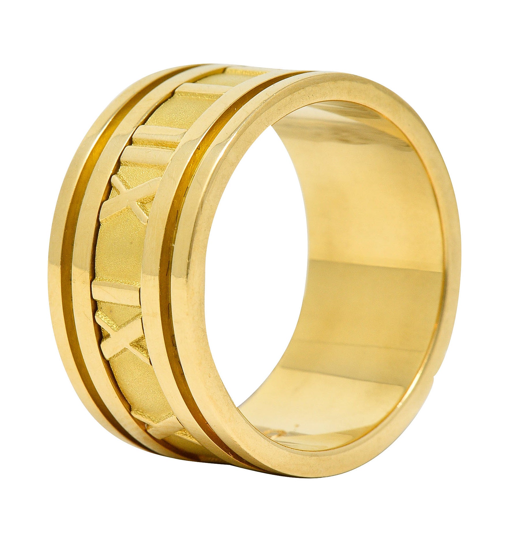 1995 Tiffany & Co. 18 Karat Gold Unisex 12MM Atlas Band RingRing - Wilson's Estate Jewelry
