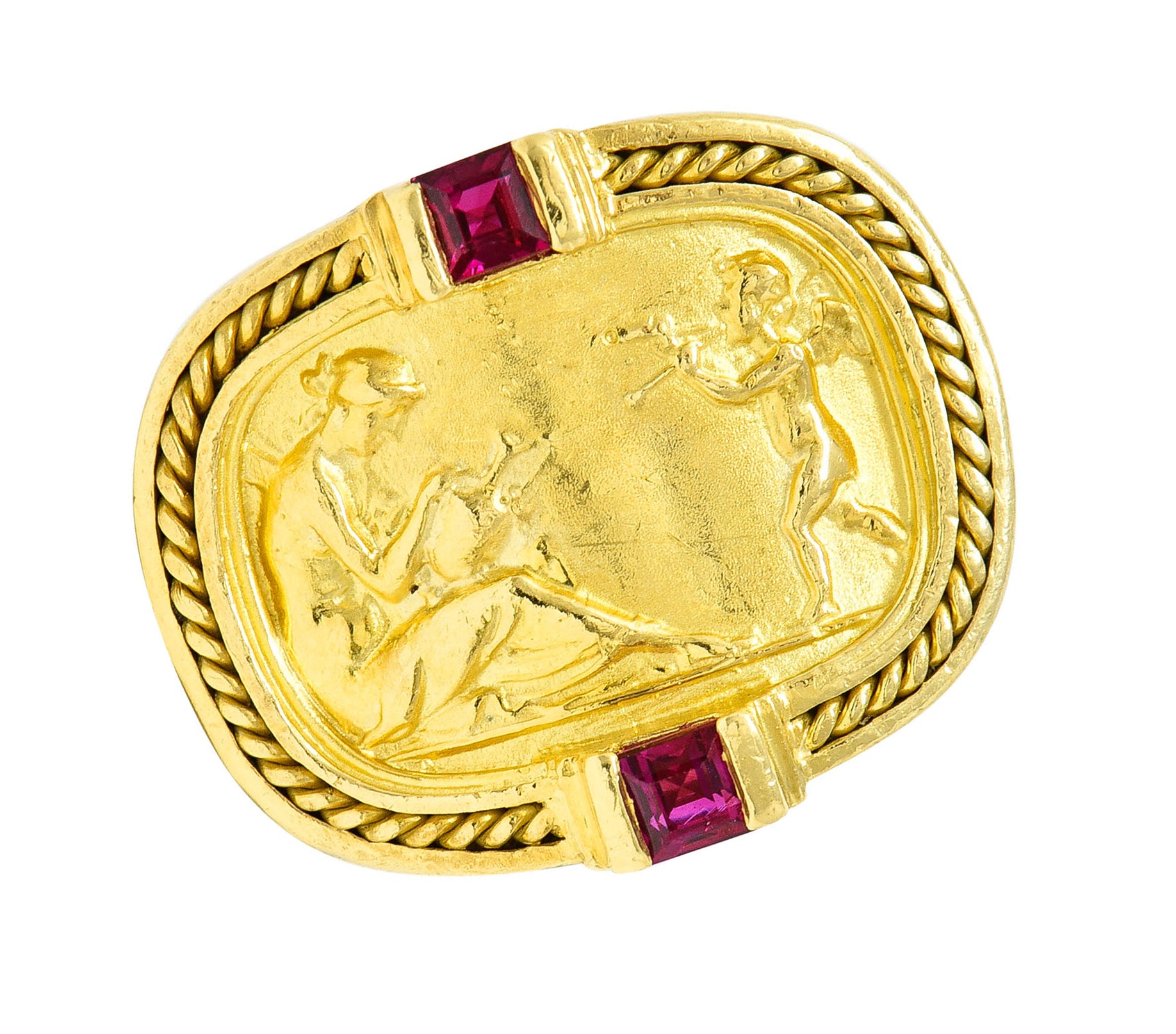 SeidenGang Ruby 18 Karat Yellow Gold Cupid Venus Classic RingRing - Wilson's Estate Jewelry