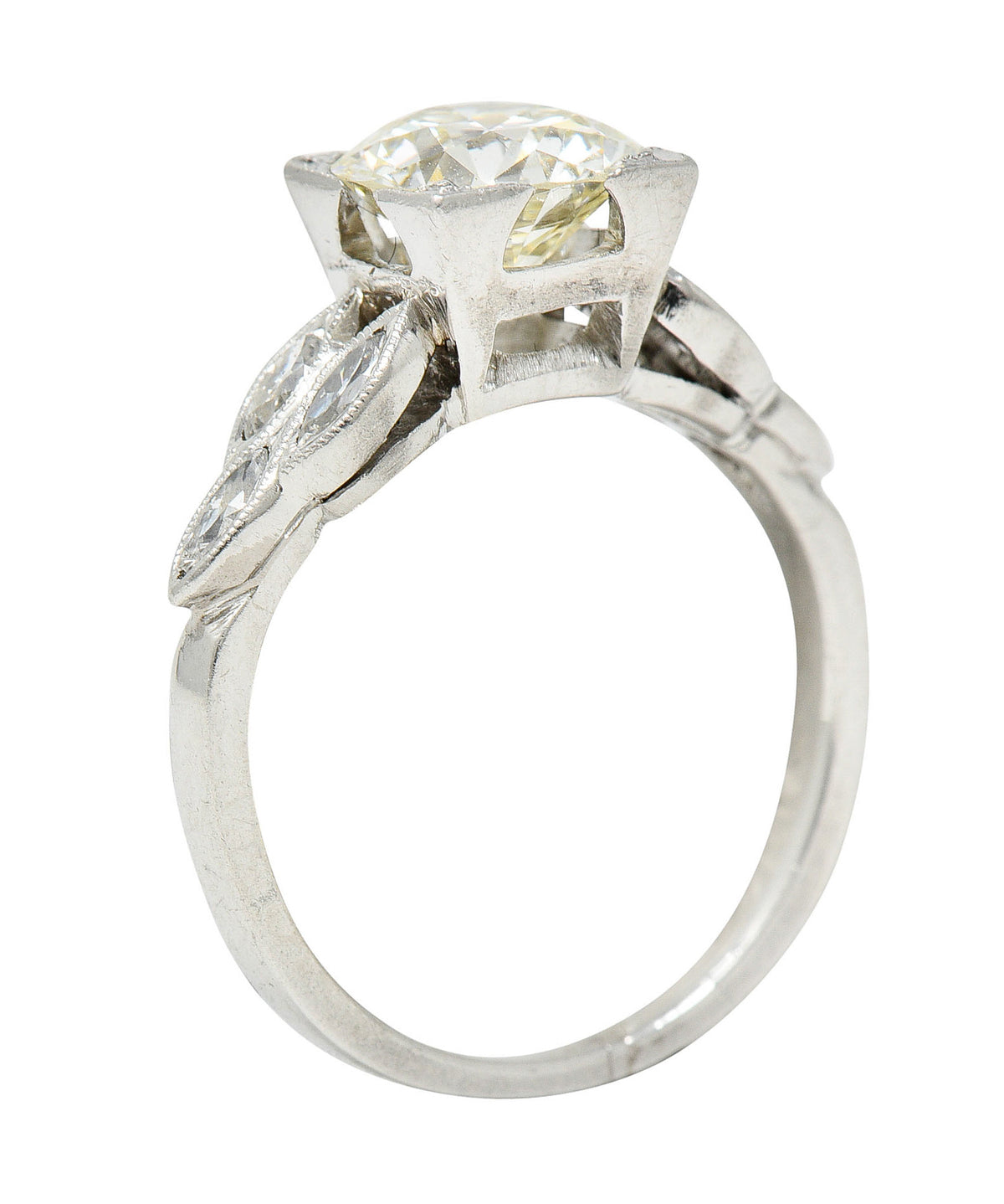 1950's Mid-Century 1.60 CTW Diamond Platinum Engagement RingRing - Wilson's Estate Jewelry