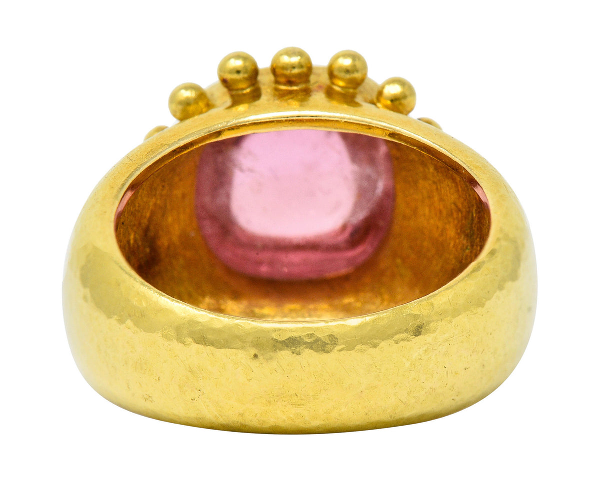 Elizabeth Locke Pink Tourmaline 18 Karat Gold Gemstone RingRing - Wilson's Estate Jewelry