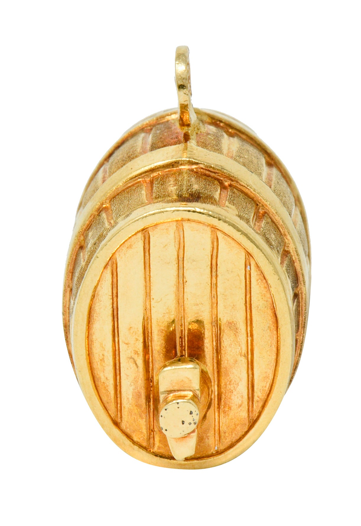 Vintage Italian 18 Karat Gold Barrel Keg Charmcharm - Wilson's Estate Jewelry