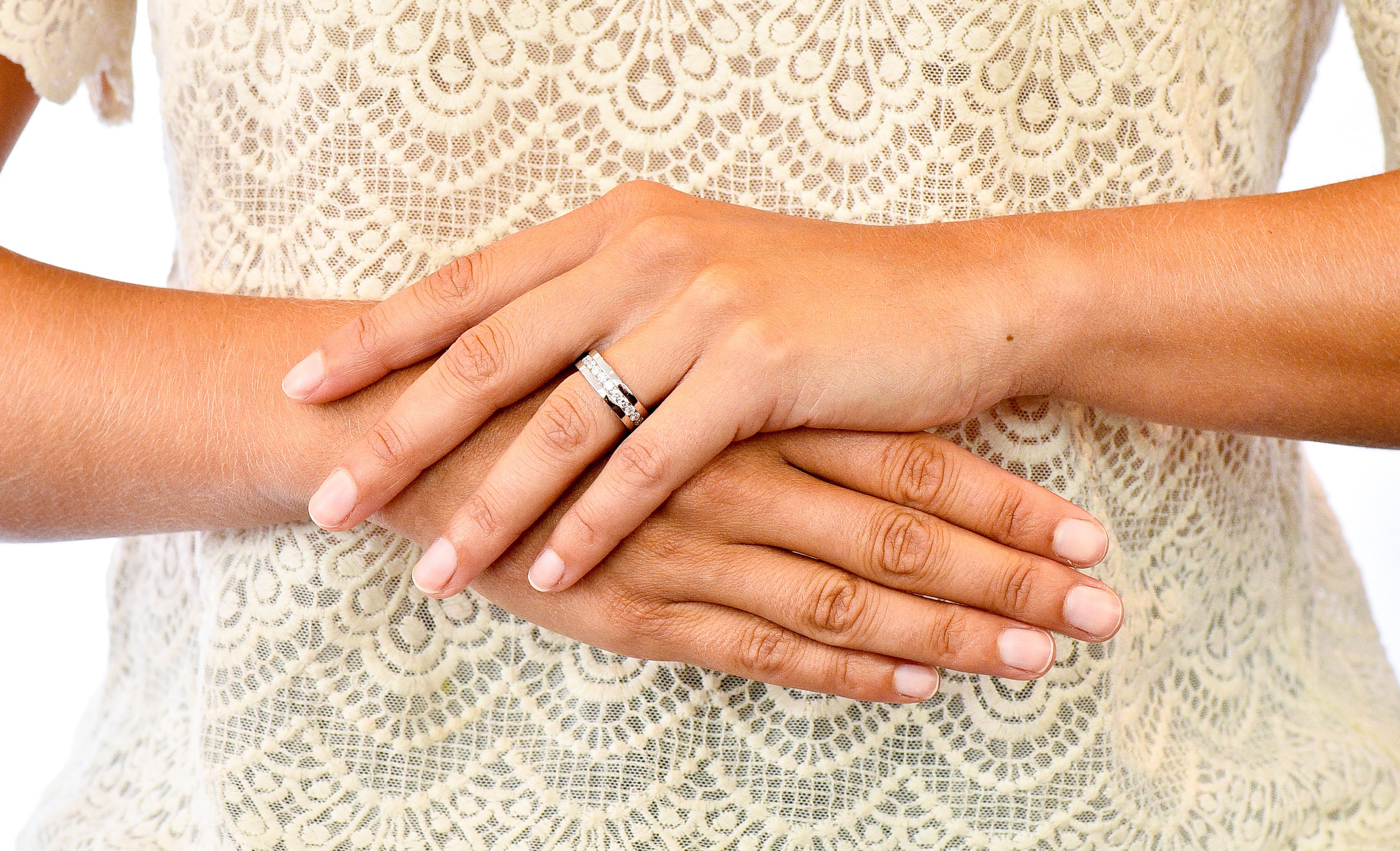 Simayof Modern 1.70 CTW Diamond Platinum Channel Eternity Band - Wilson's Estate Jewelry