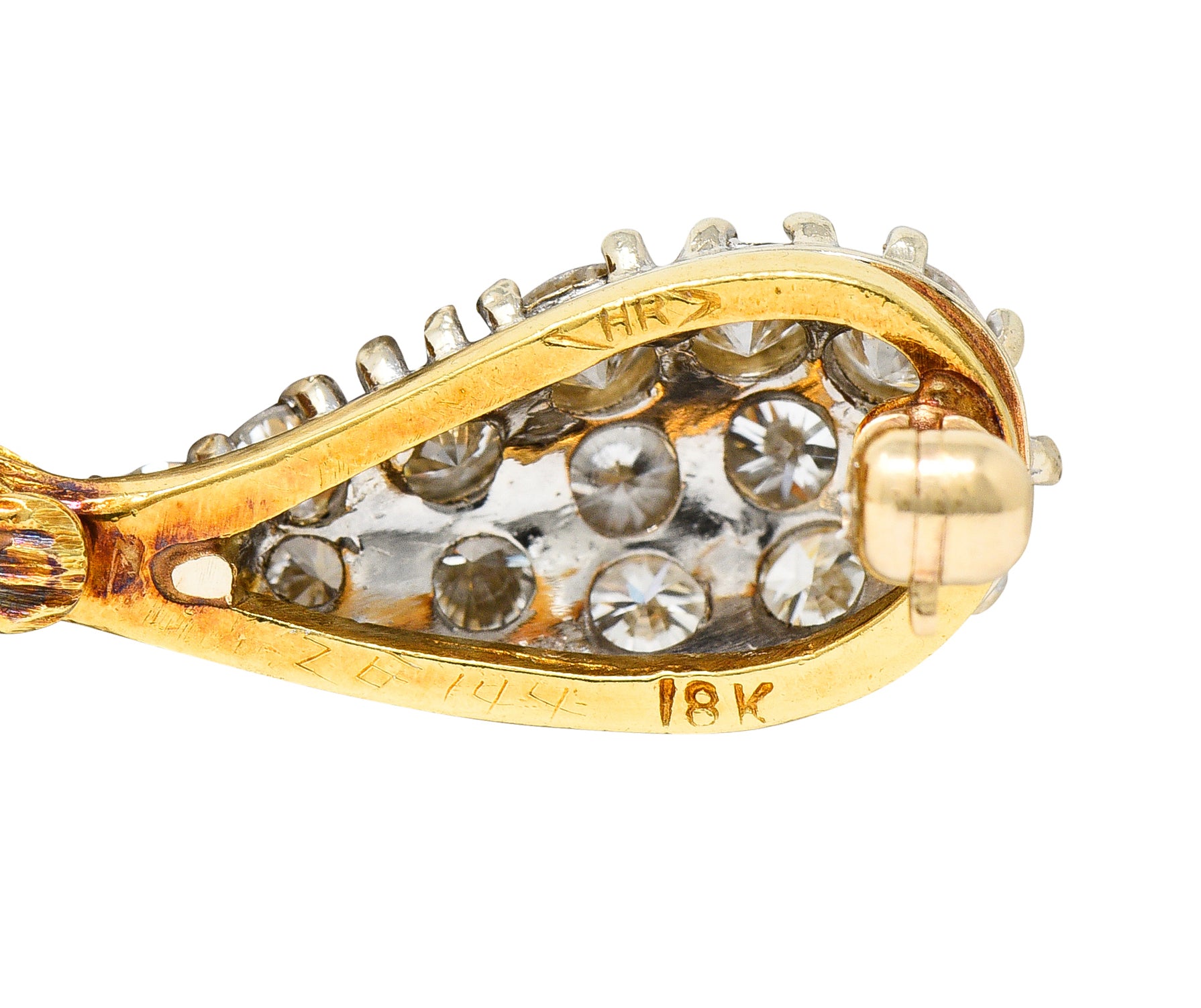 1970's Rosenthal 1.25 CTW Pave Diamond 18 Karat Two-Tone Gold Mushroom BroochBrooch - Wilson's Estate Jewelry